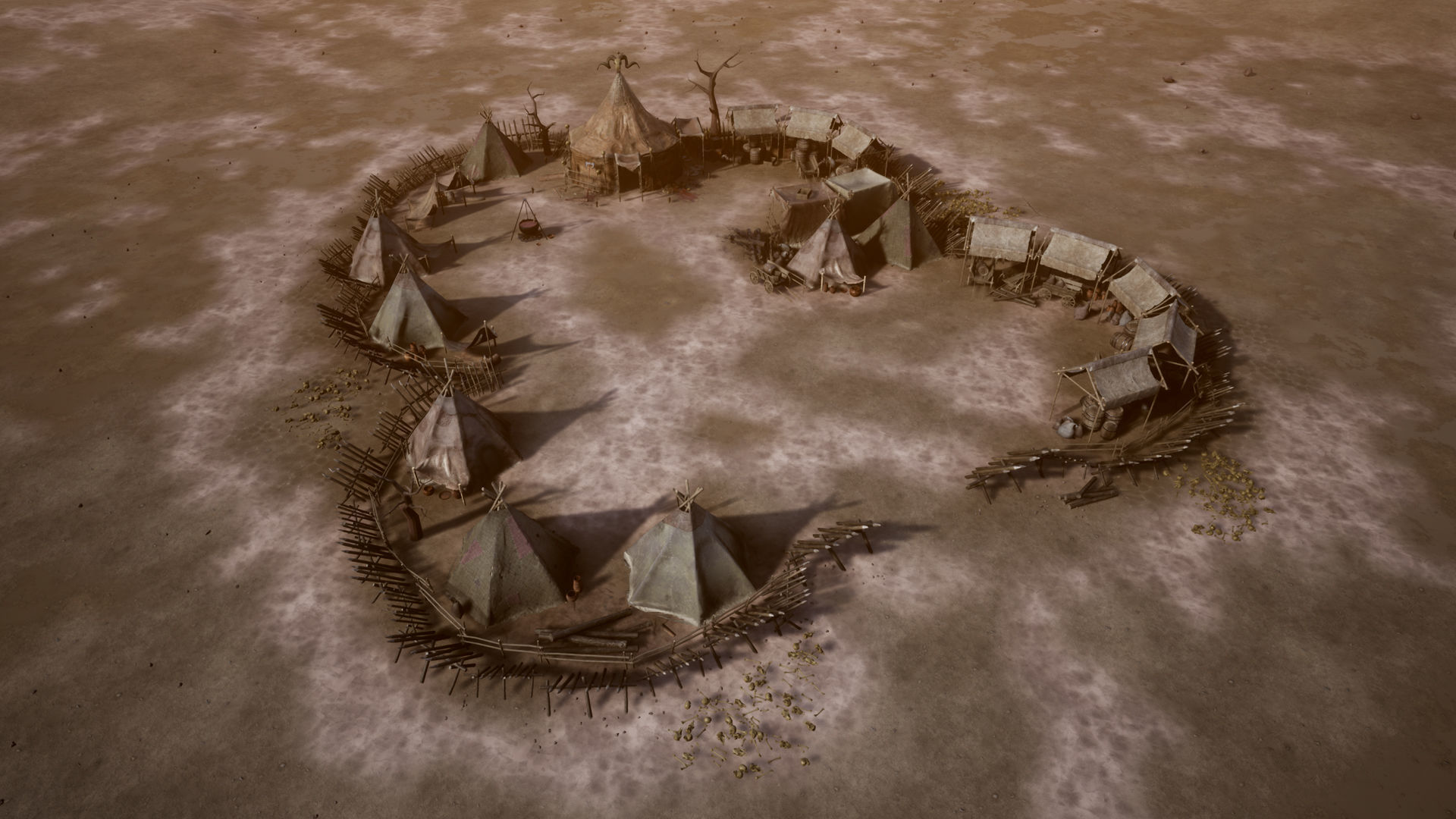 Top-Down Barbarian Camp - LowPoly Low-poly 3D model_7