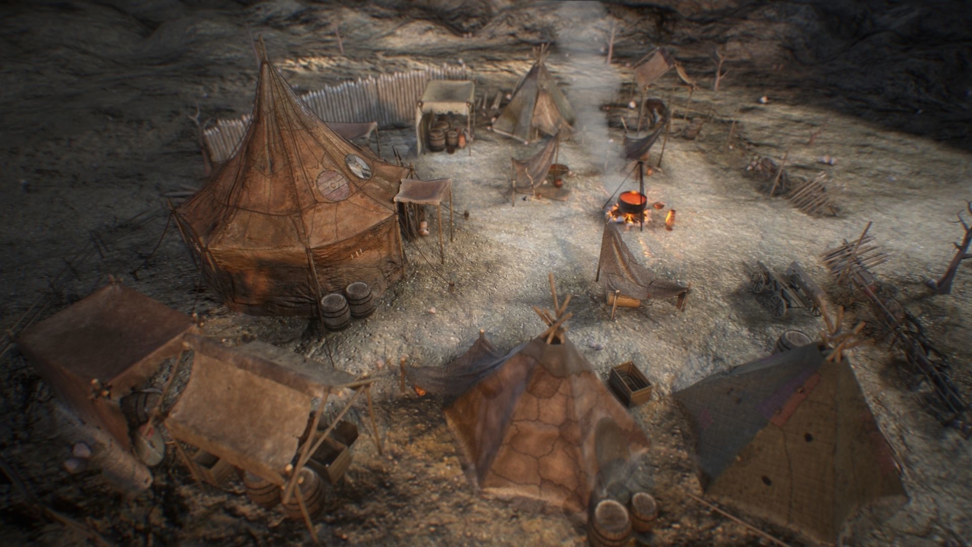 Top-Down Barbarian Camp - LowPoly Low-poly 3D model_3