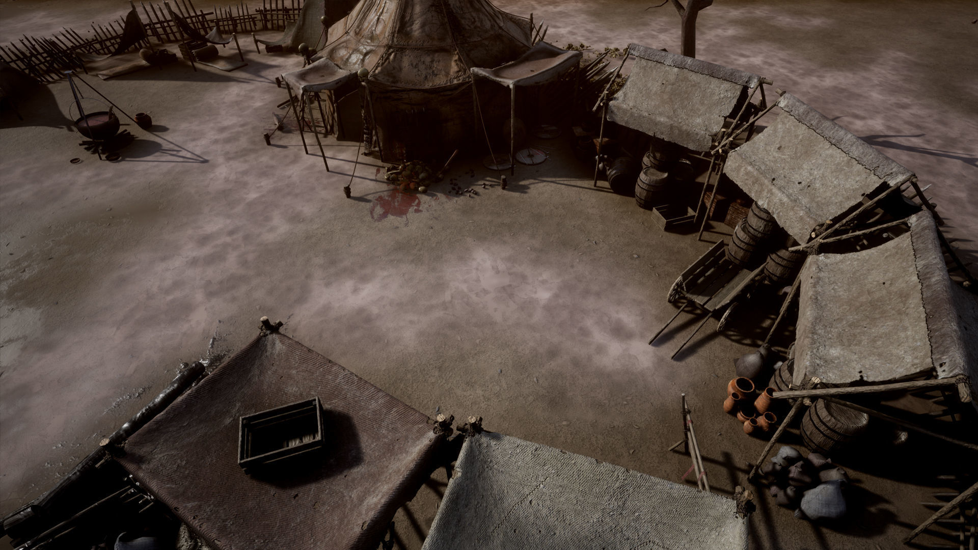 Top-Down Barbarian Camp - LowPoly Low-poly 3D model_10