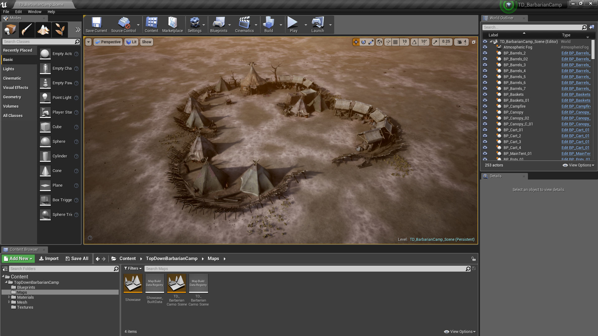 Top-Down Barbarian Camp - LowPoly Low-poly 3D model_16