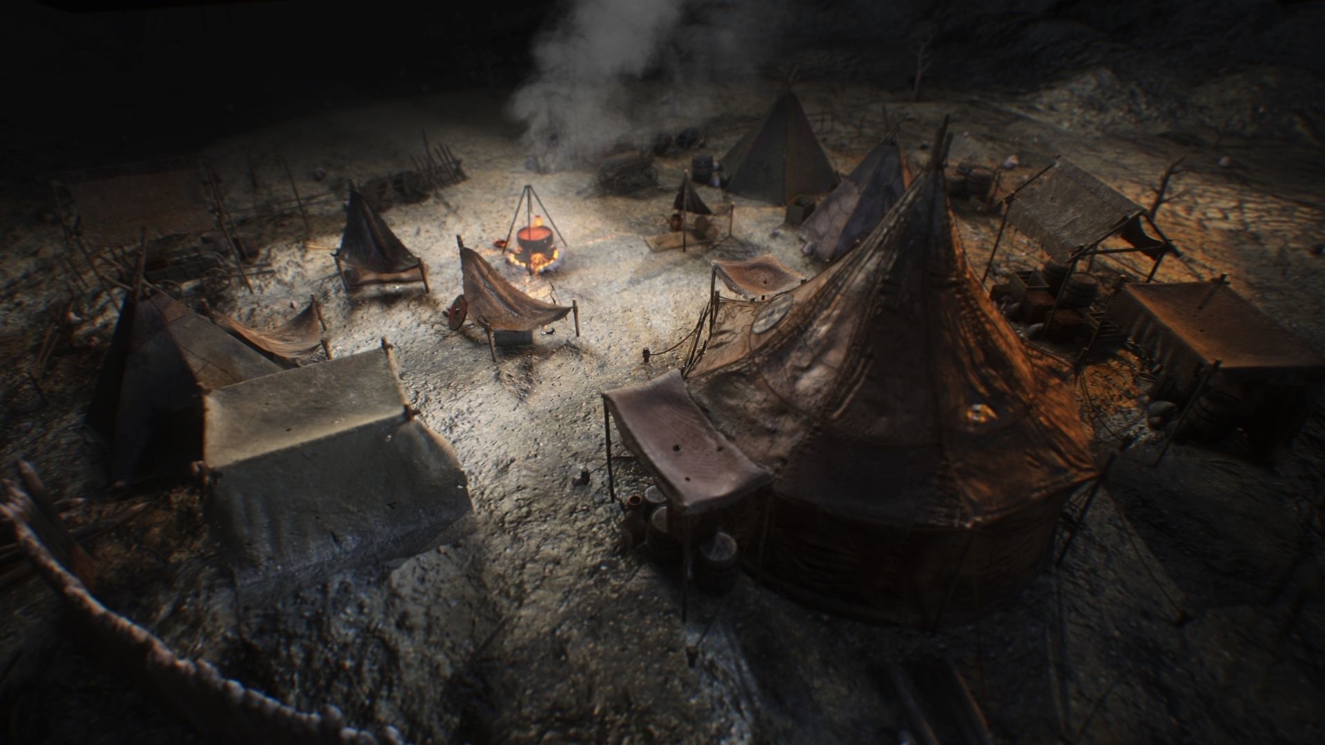 Top-Down Barbarian Camp - LowPoly Low-poly 3D model_4