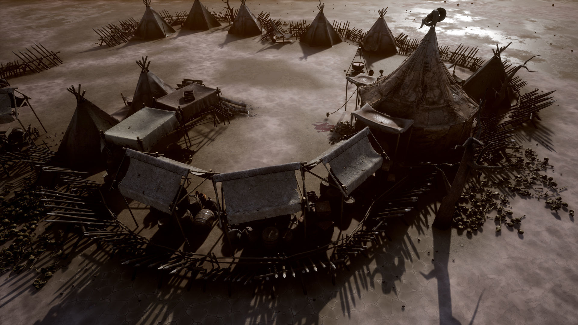 Top-Down Barbarian Camp - LowPoly Low-poly 3D model_13