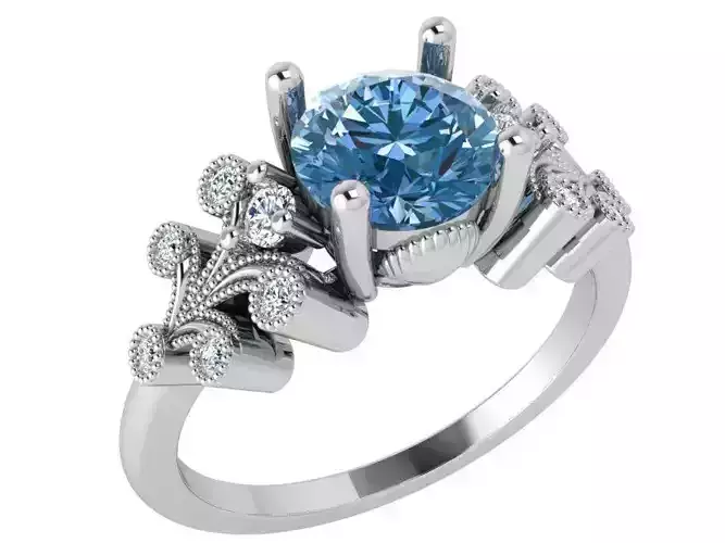 Nice  turquoise stone ring 3596 3D print model 