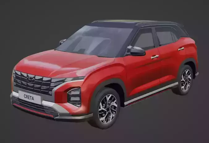 Lowpoly Hyundai Creta Low-poly 3D model