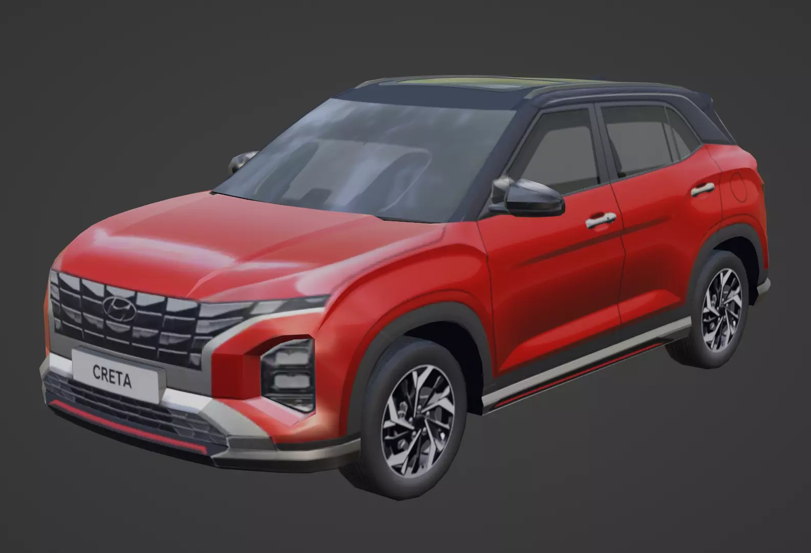 Lowpoly Hyundai Creta Low-poly 3D model
