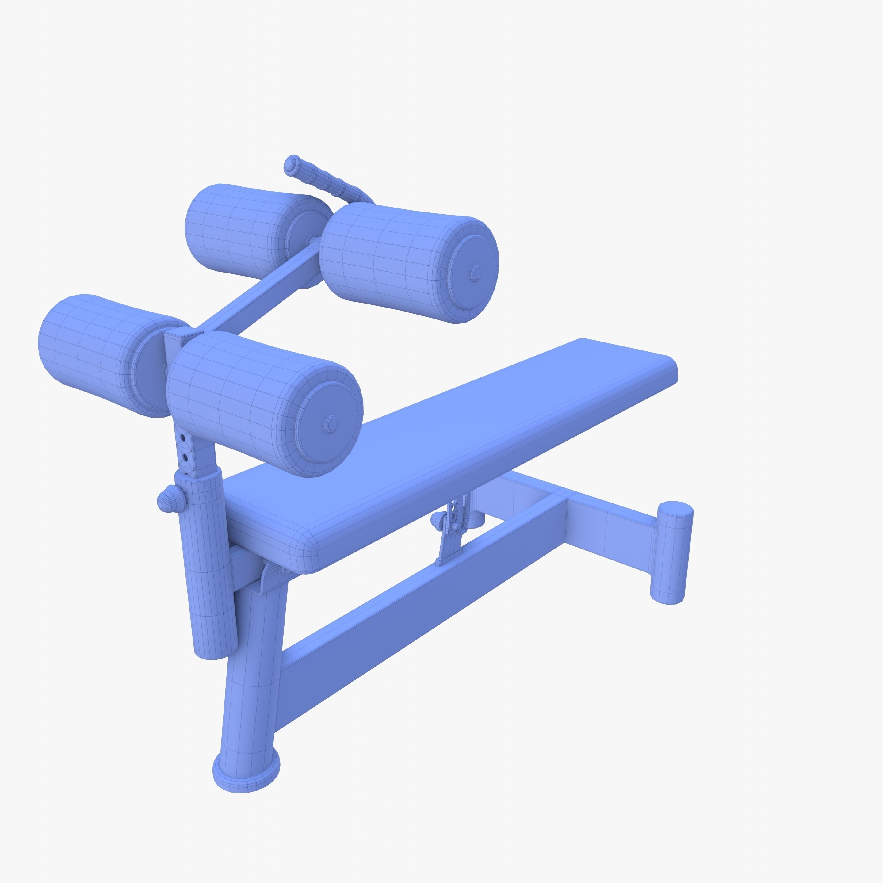 Adjustable crunch bench 3D model_9