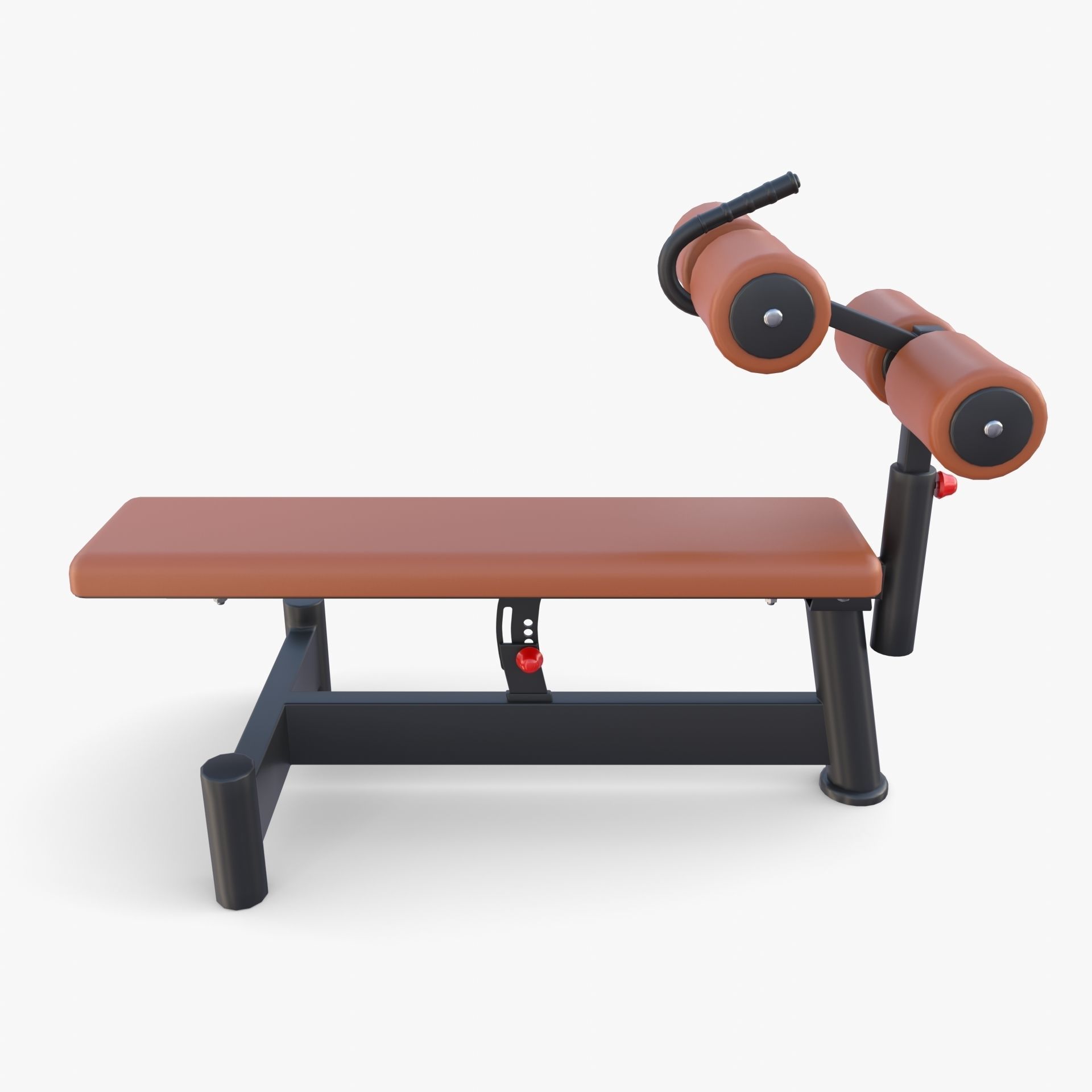 Adjustable crunch bench 3D model_5