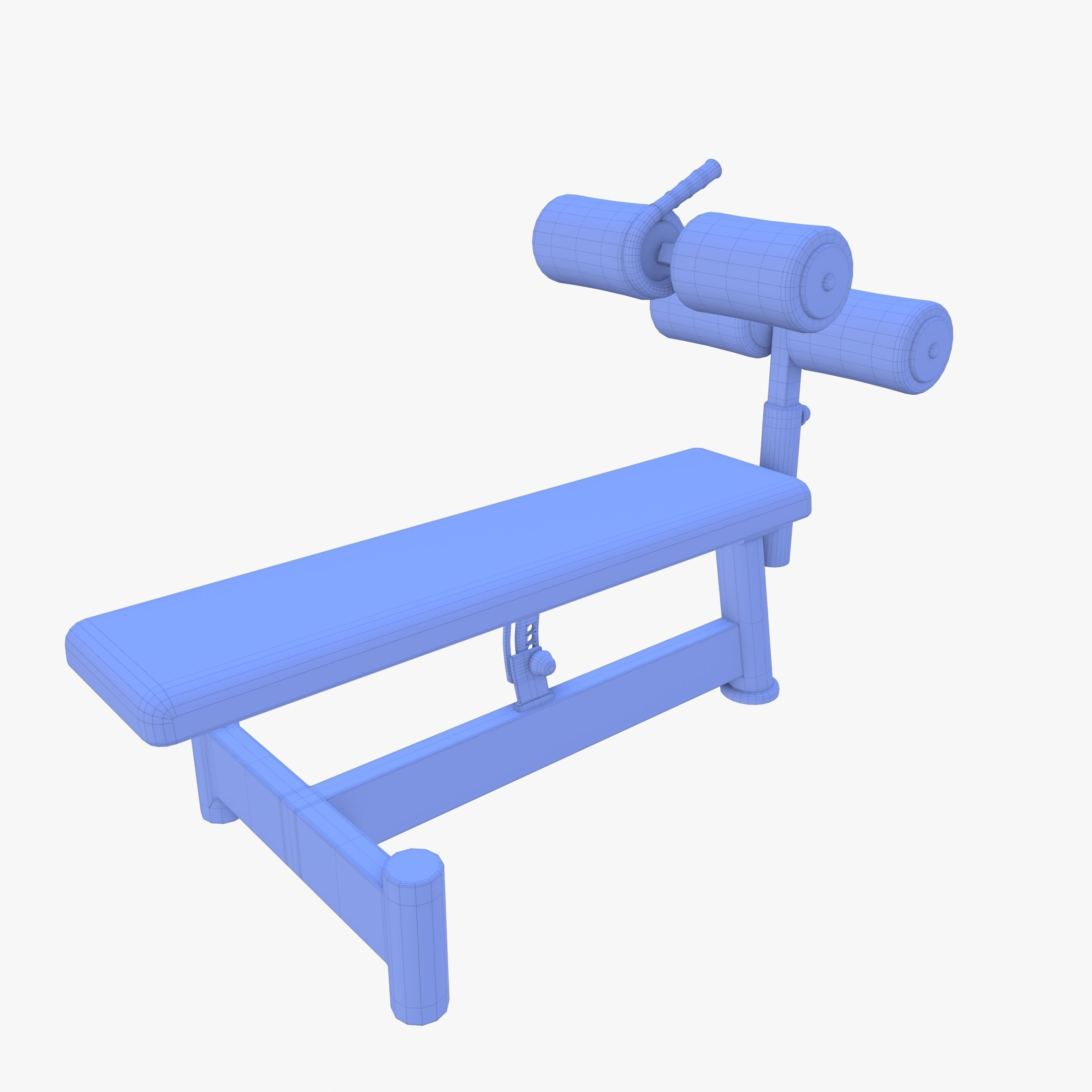 Adjustable crunch bench 3D model_12