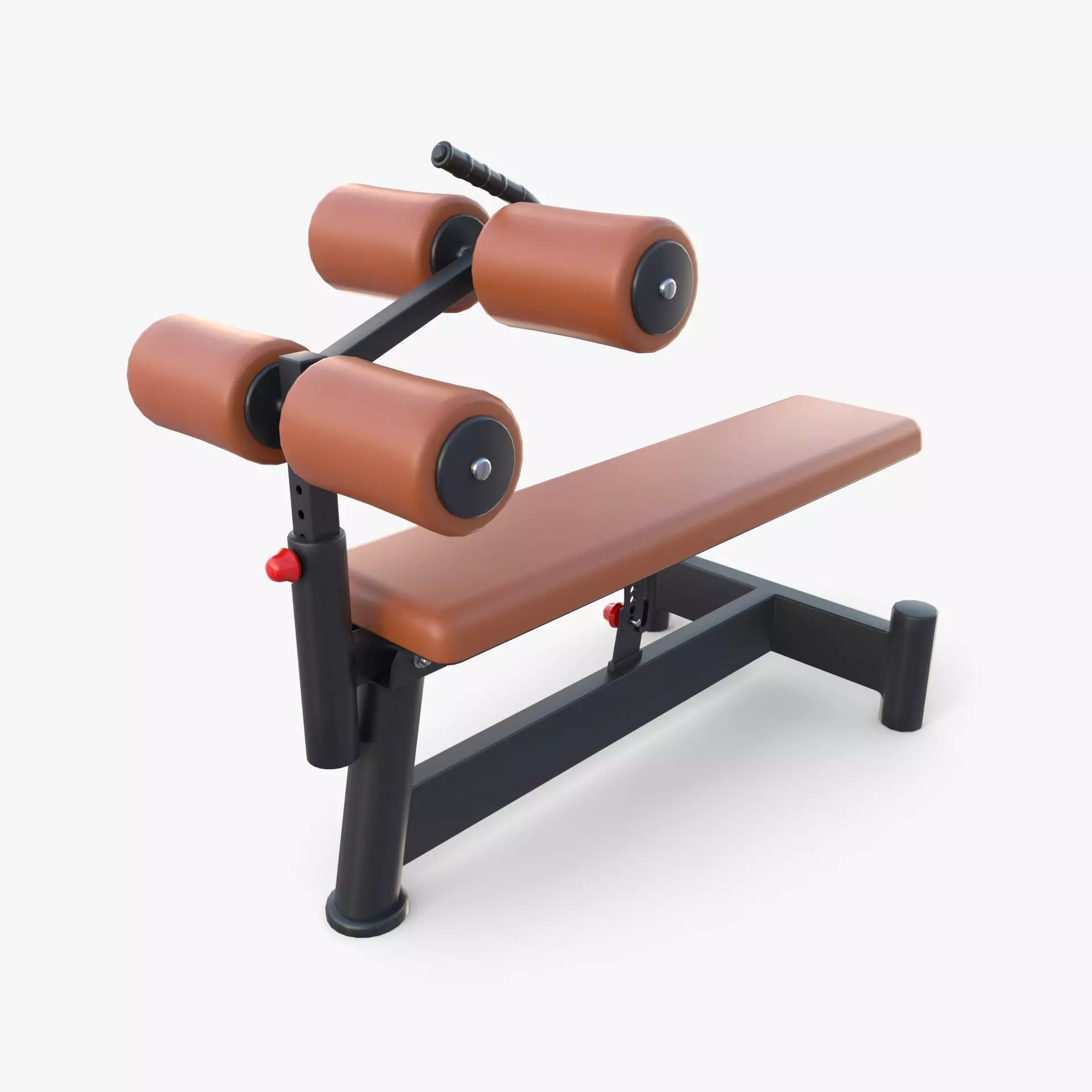 Adjustable crunch bench 3D model_0
