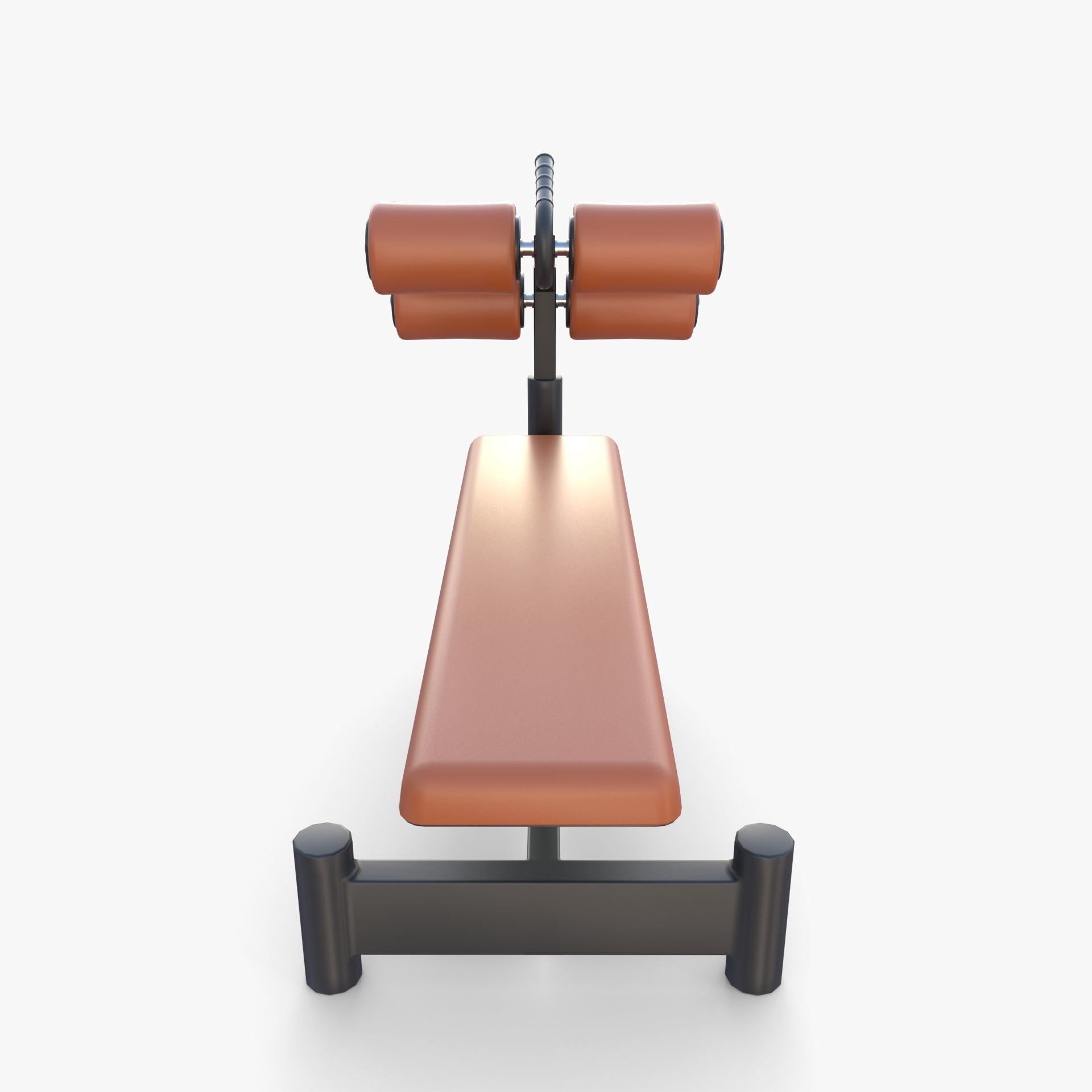 Adjustable crunch bench 3D model_4