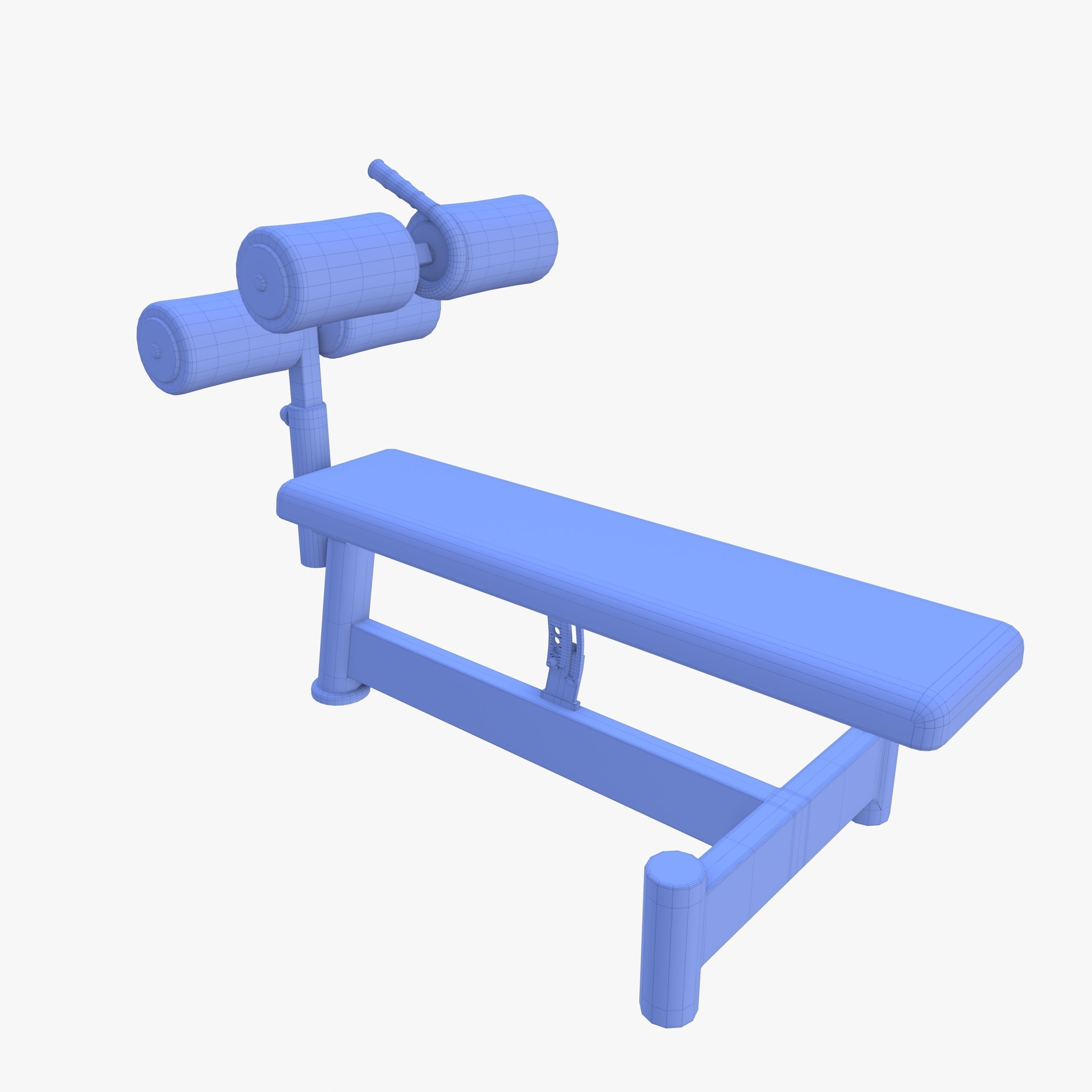 Adjustable crunch bench 3D model_11