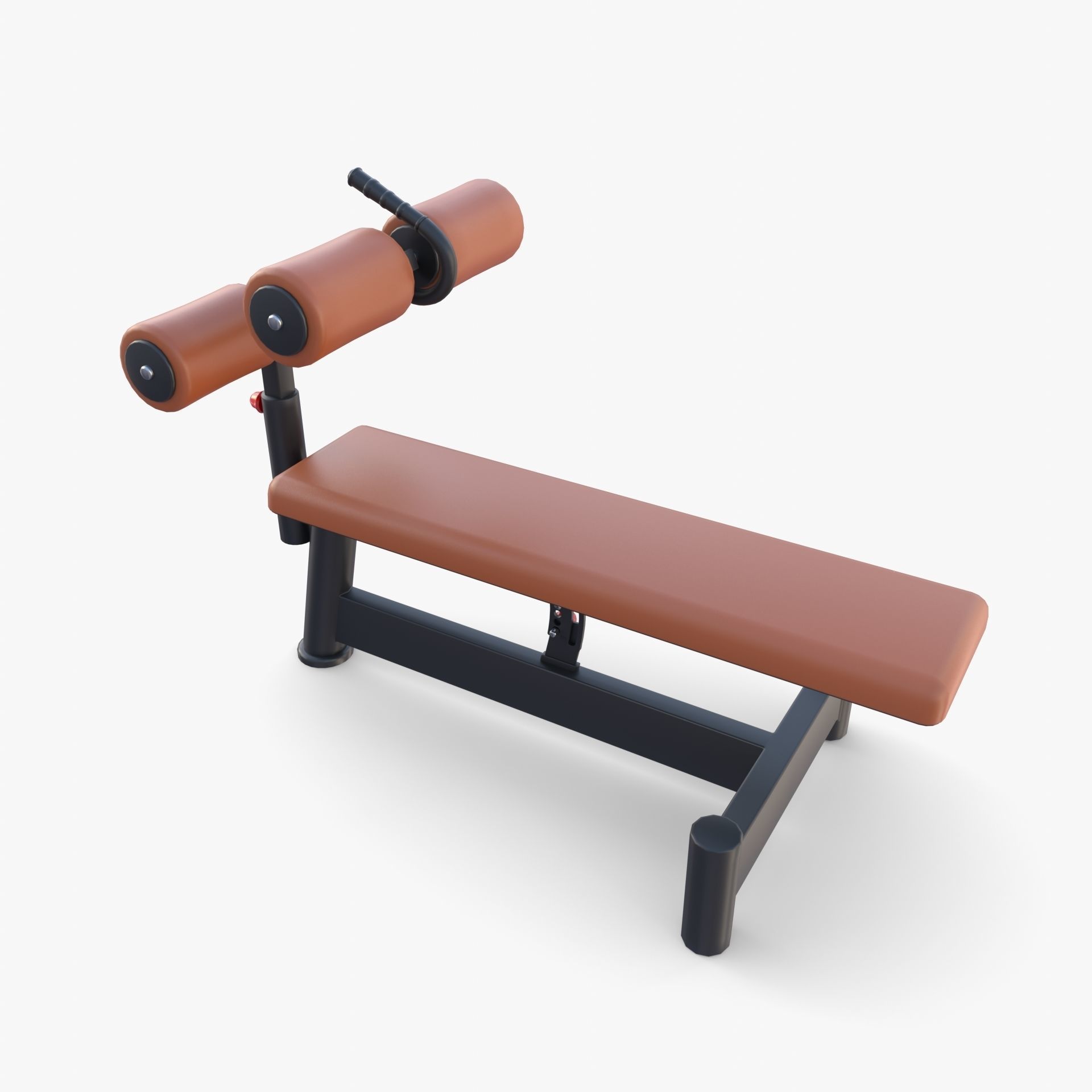 Adjustable crunch bench 3D model_8