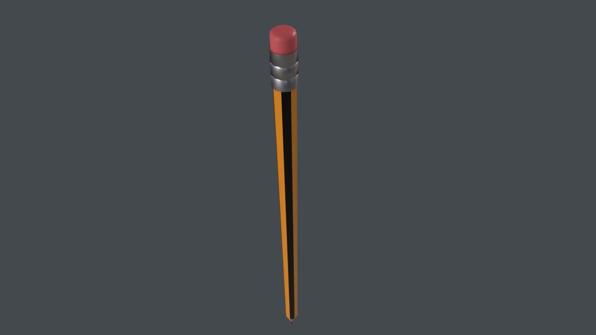 Pencil 3D Model Low-poly 3D model_2