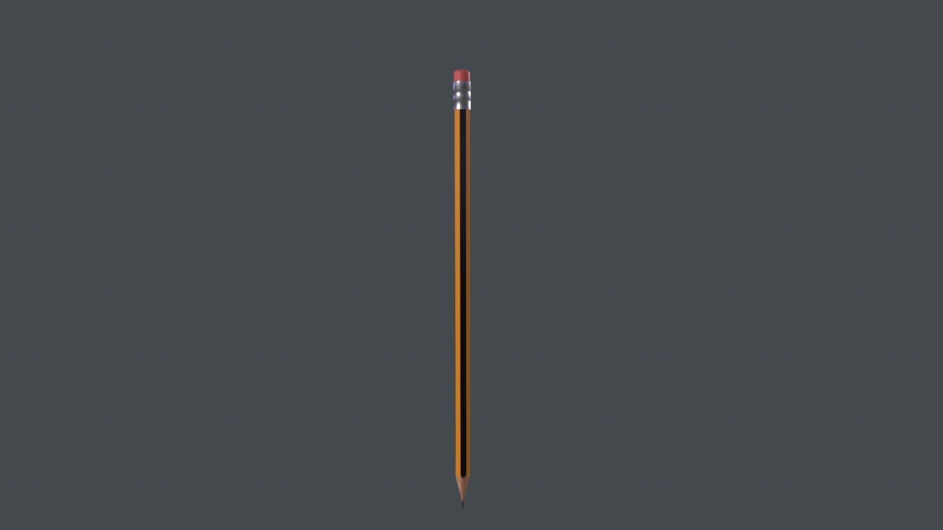Pencil 3D Model Low-poly 3D model_3