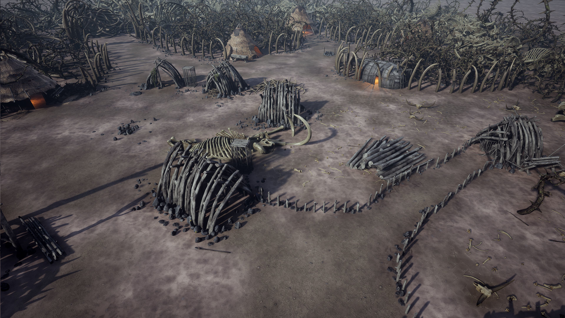 Top-Down Primal Settlement - LowPoly Low-poly 3D model_13