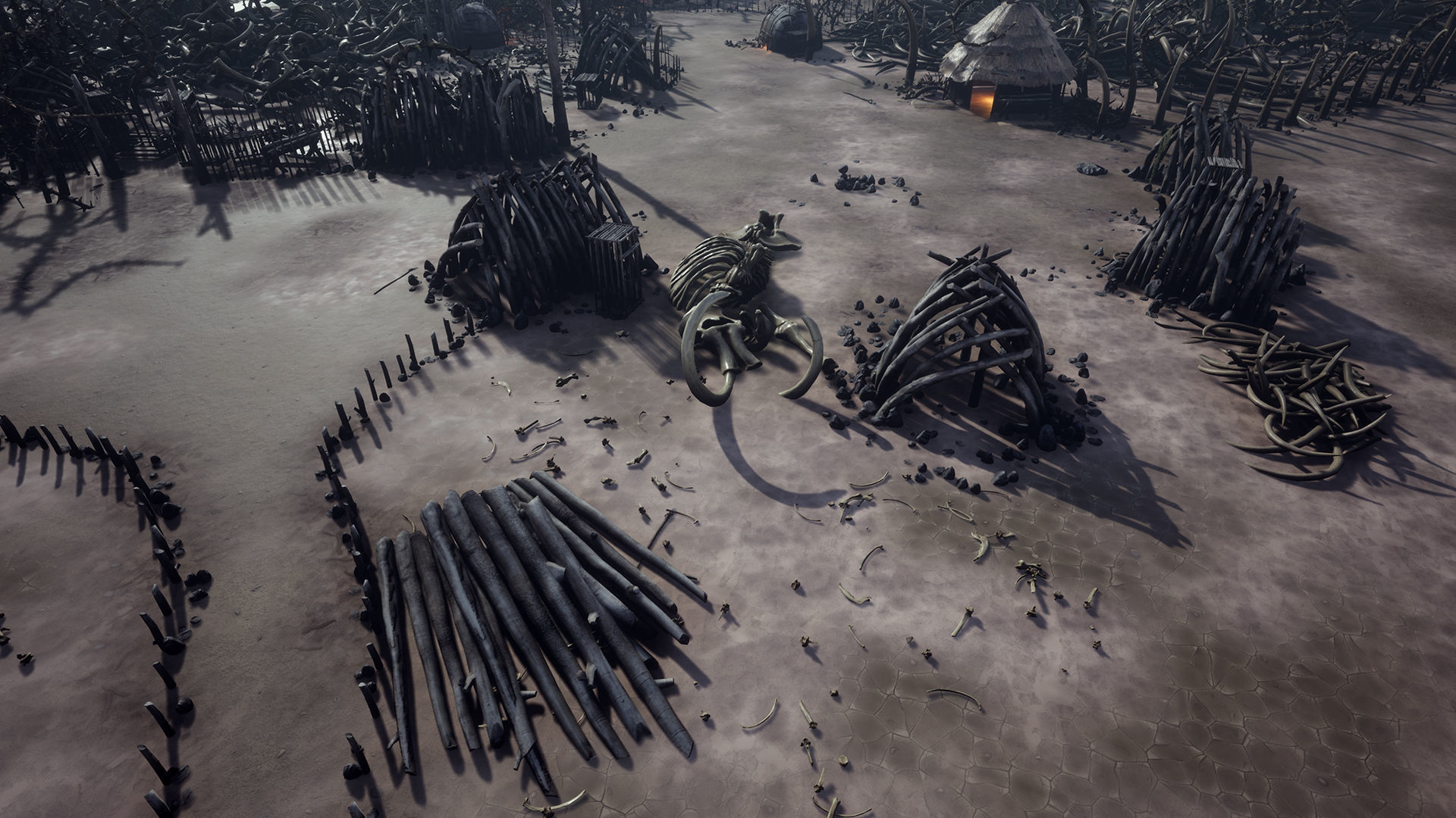 Top-Down Primal Settlement - LowPoly Low-poly 3D model_14