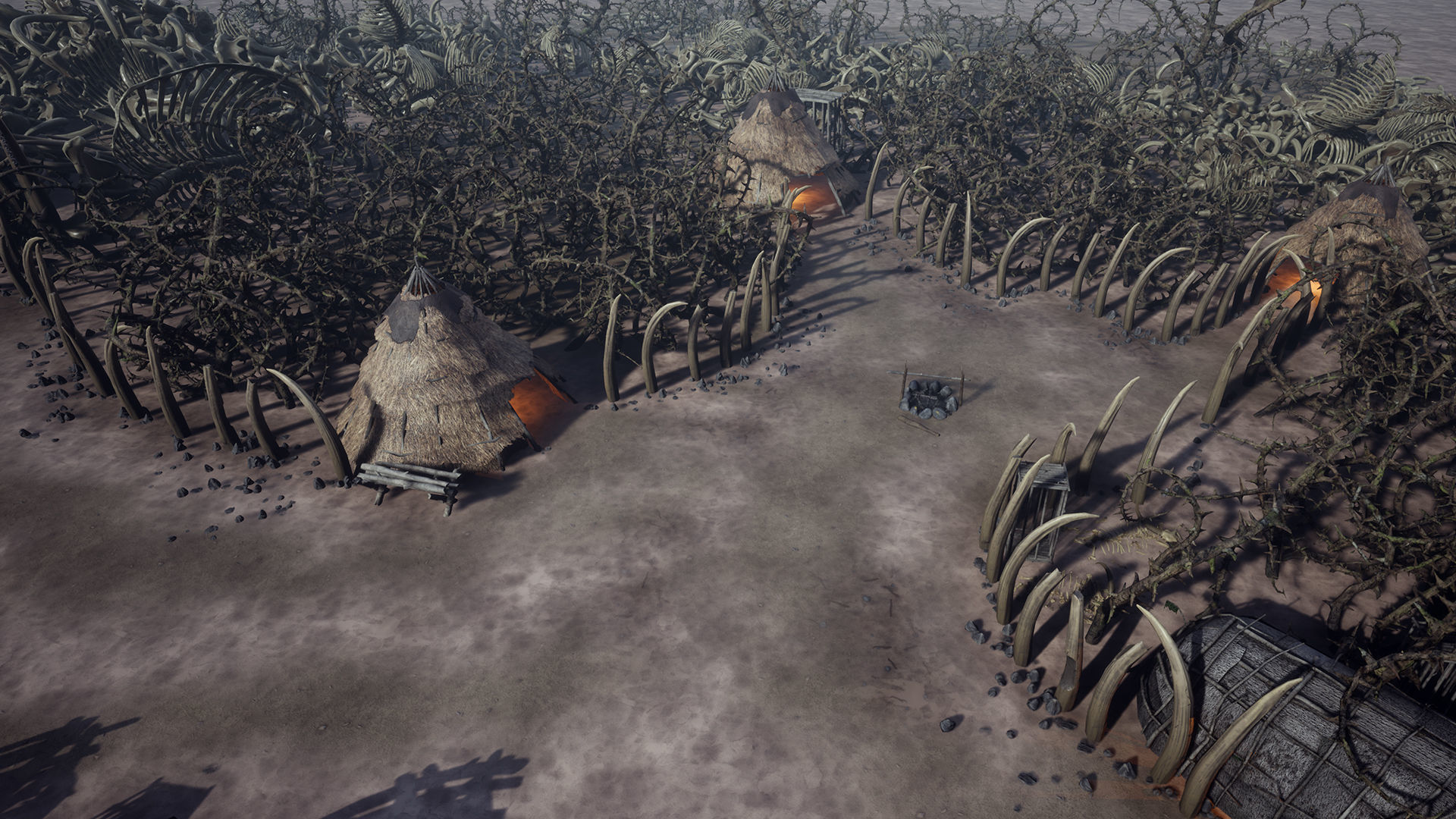 Top-Down Primal Settlement - LowPoly Low-poly 3D model_12