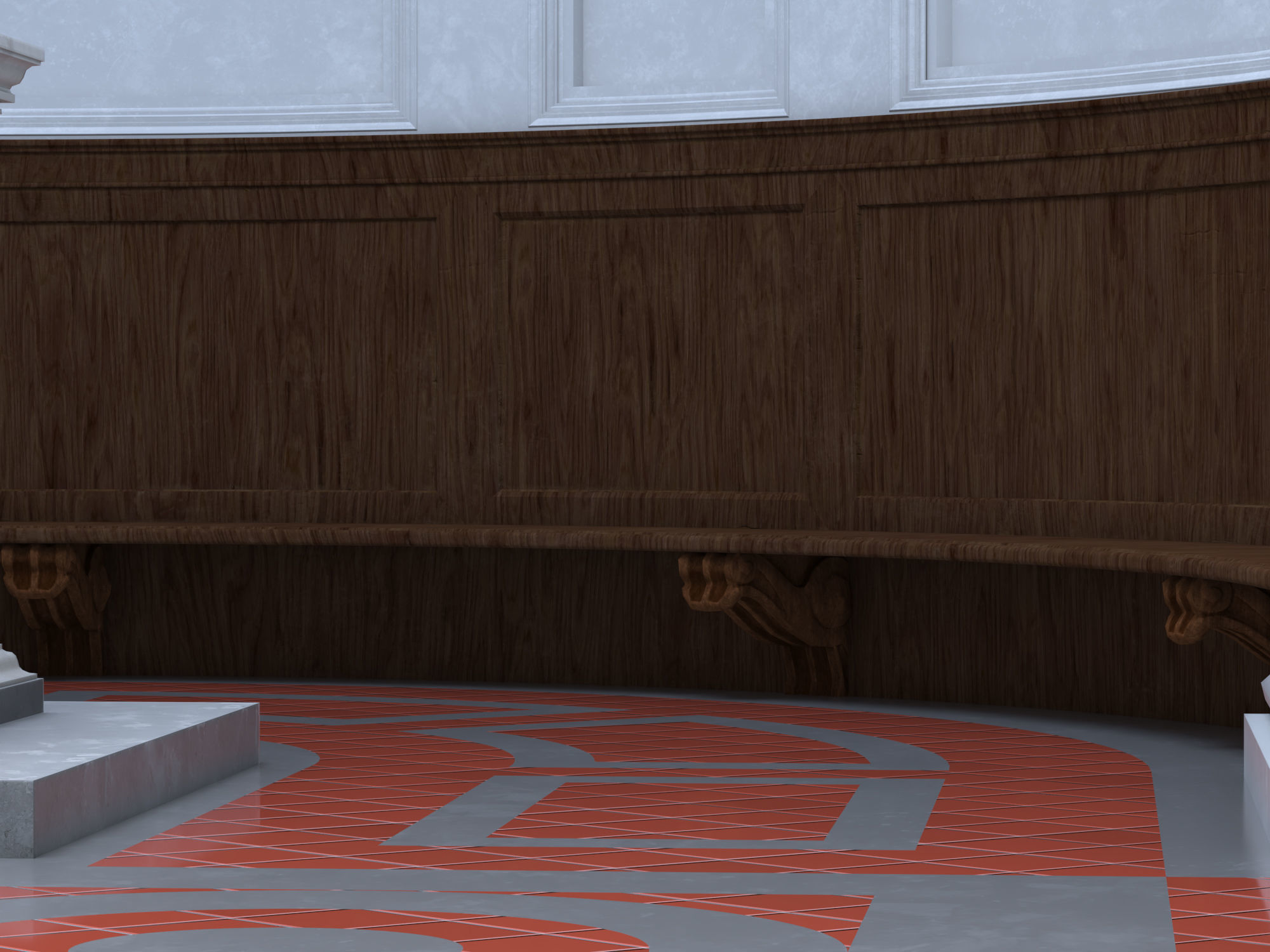 Accademia gallery in Florence Low-poly 3D model_18