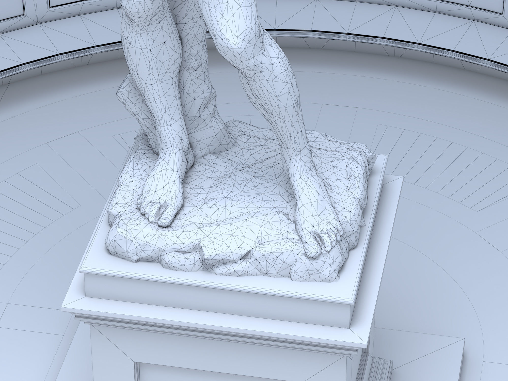 Accademia gallery in Florence Low-poly 3D model_28