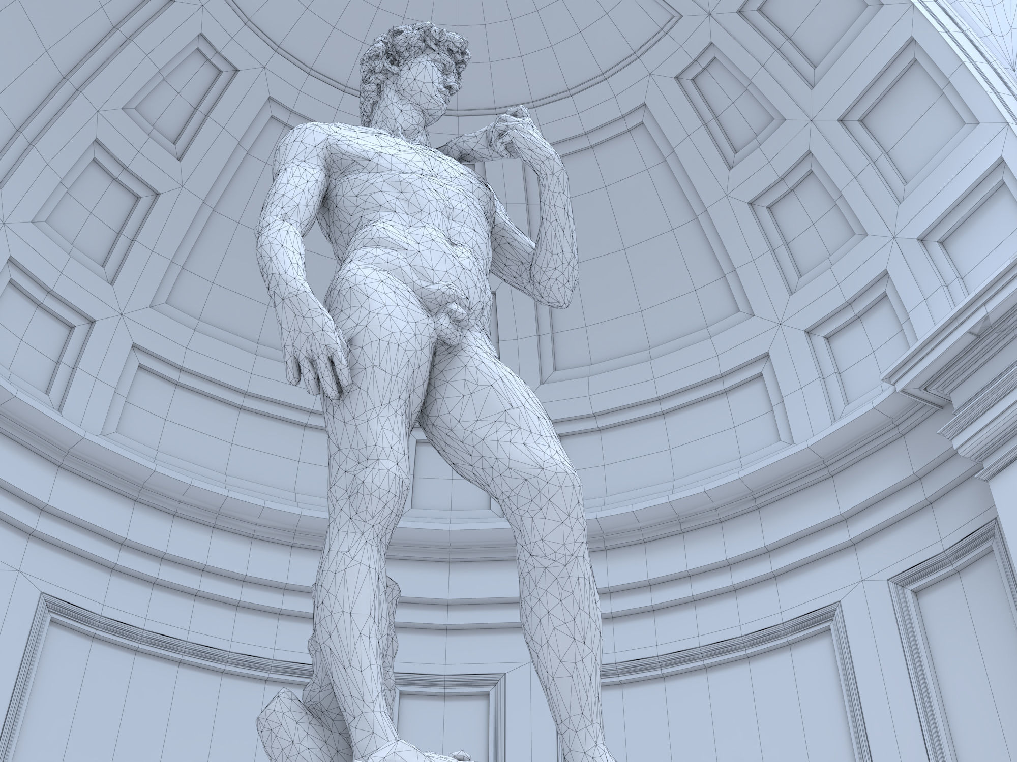Accademia gallery in Florence Low-poly 3D model_27
