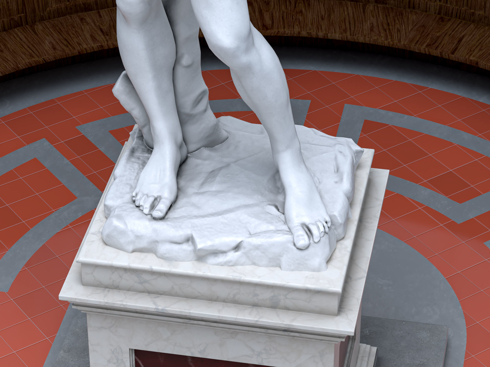 Accademia gallery in Florence Low-poly 3D model_14