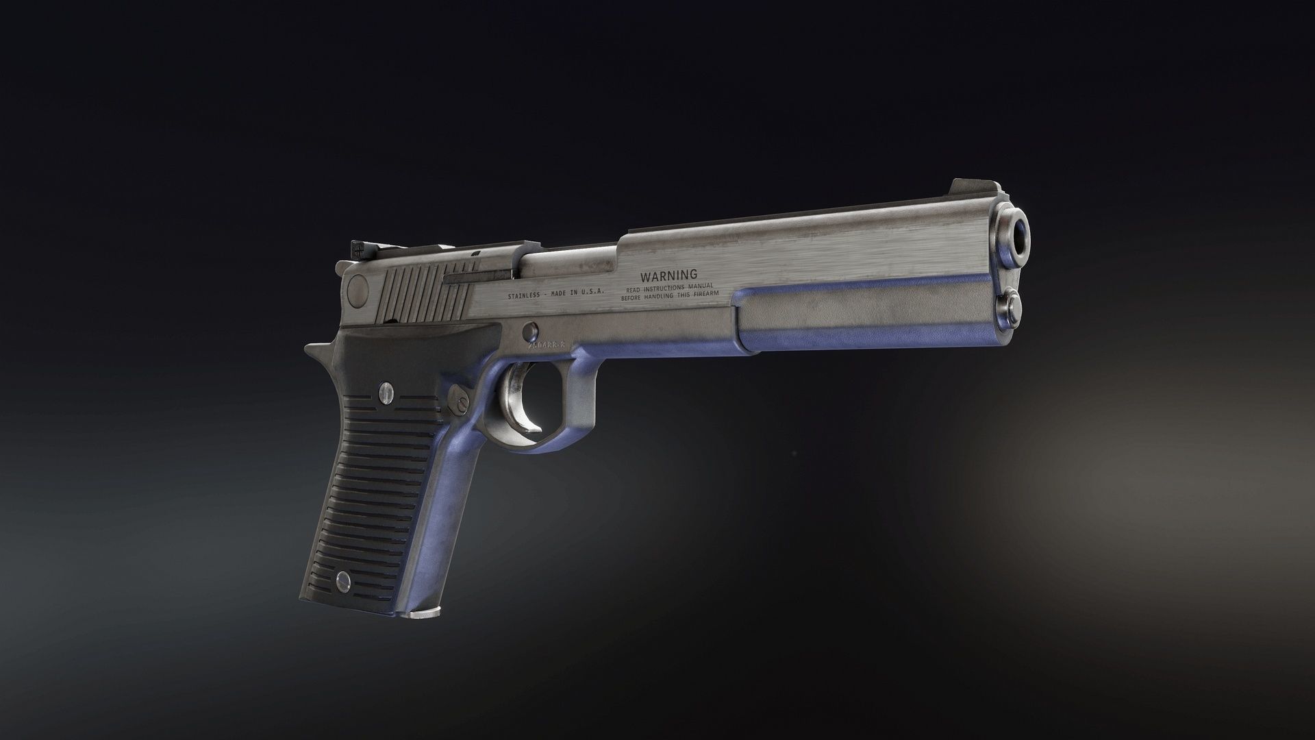 Automag series Pistols Low-poly 3D model_3