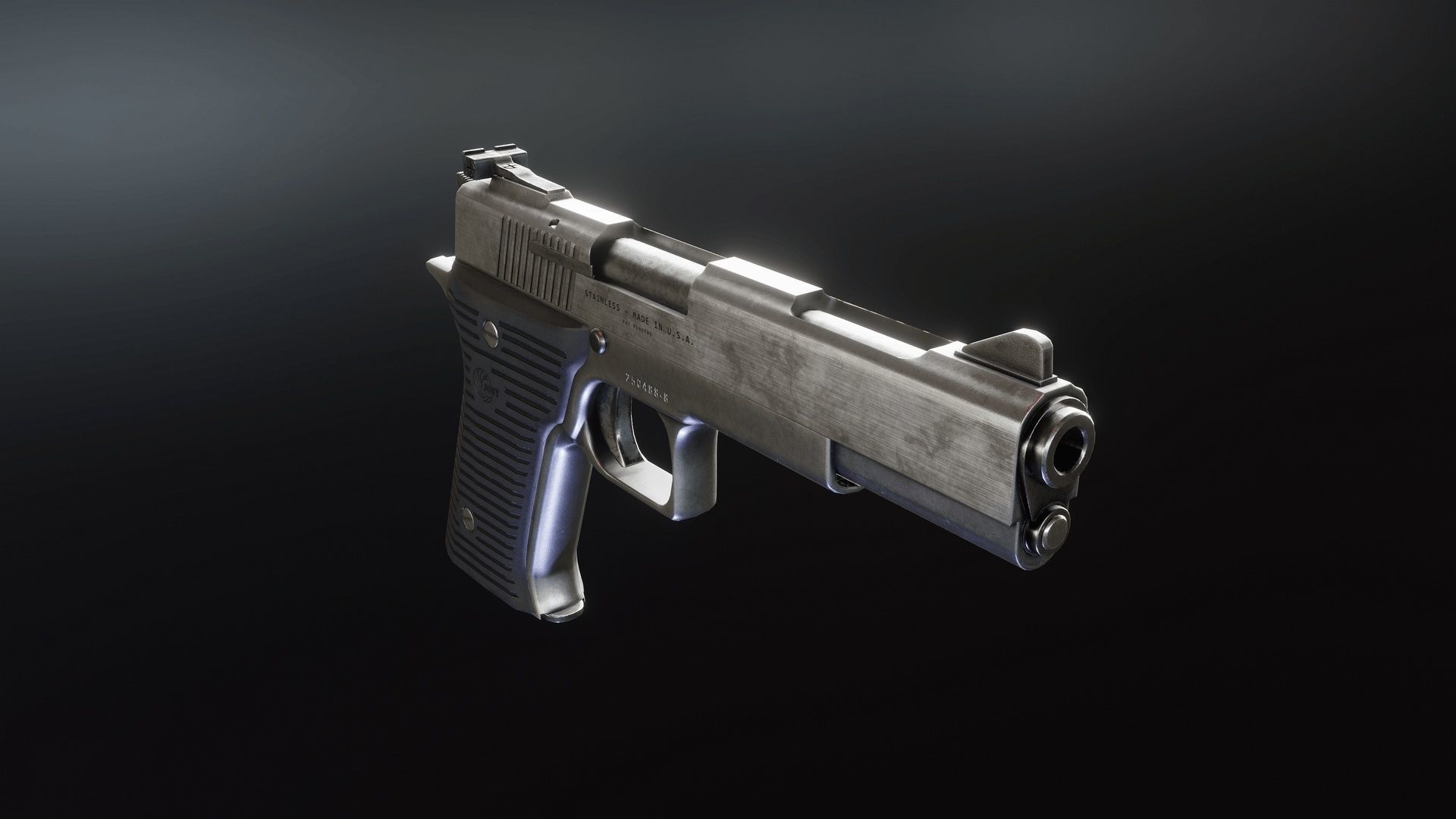 Automag series Pistols Low-poly 3D model_9