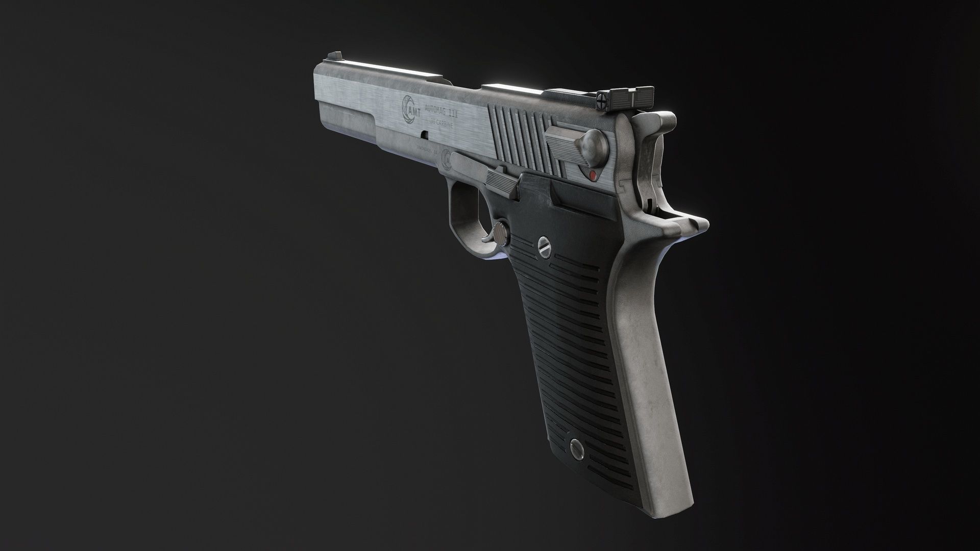 Automag series Pistols Low-poly 3D model_8