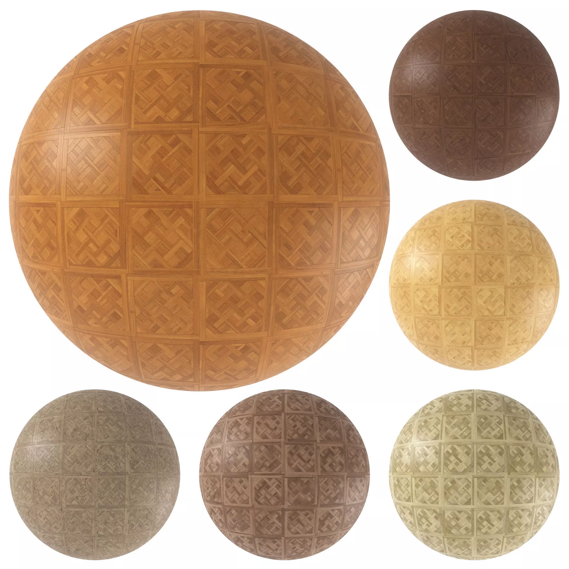 Parquet - Laminate - Wooden floor 6 in 1 3D model_0