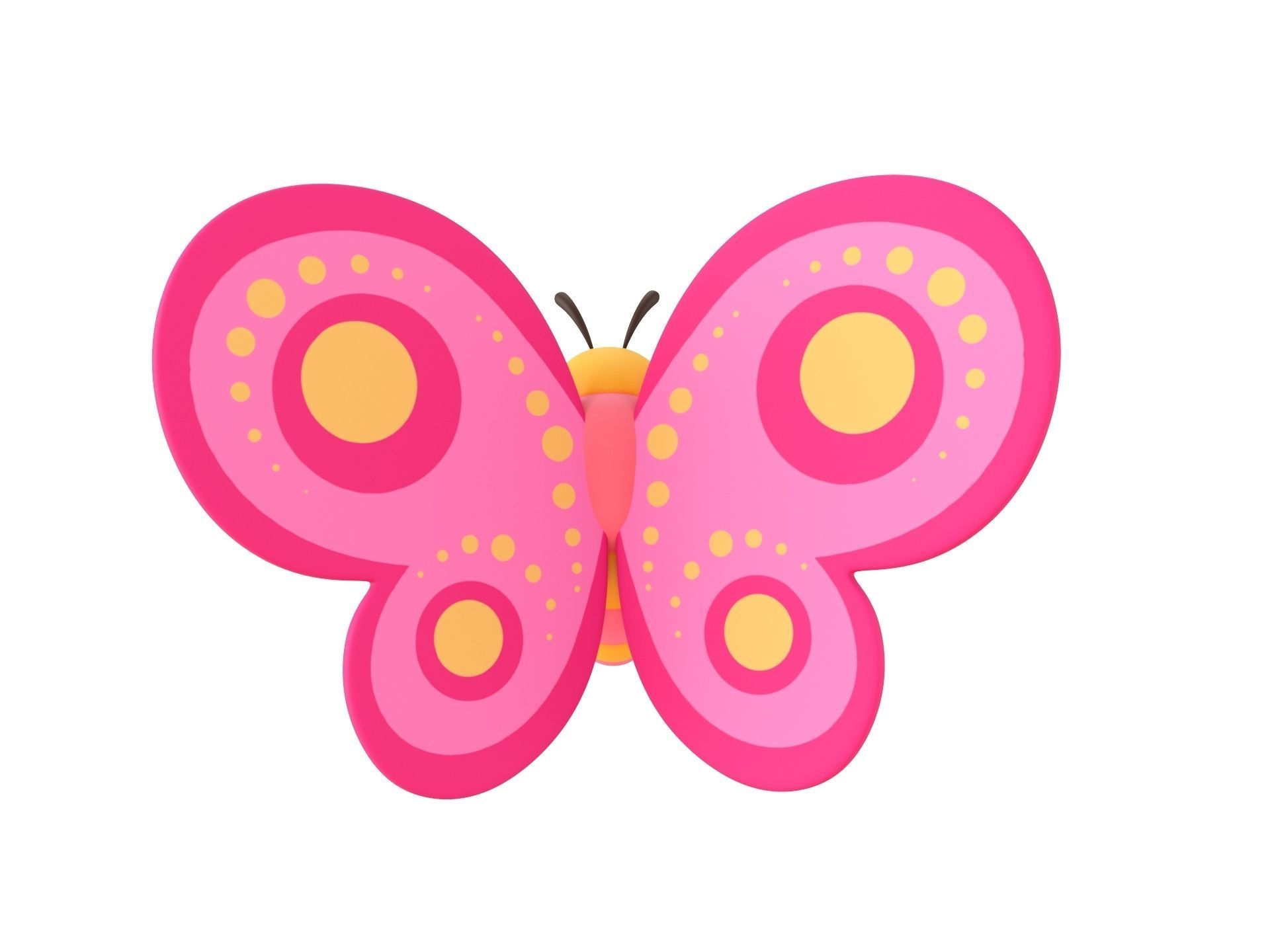 Character203 Butterfly 3D model_9