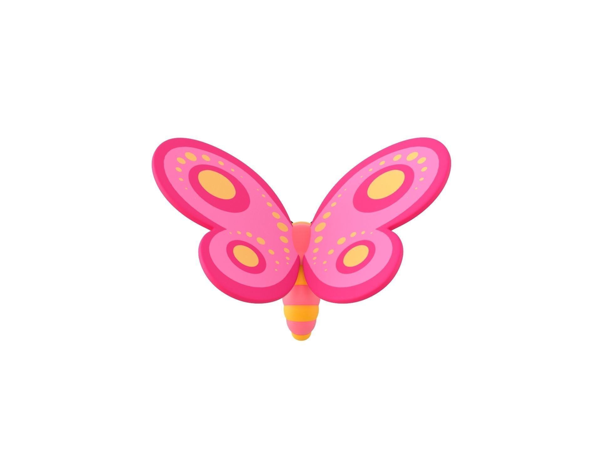 Character203 Butterfly 3D model_5