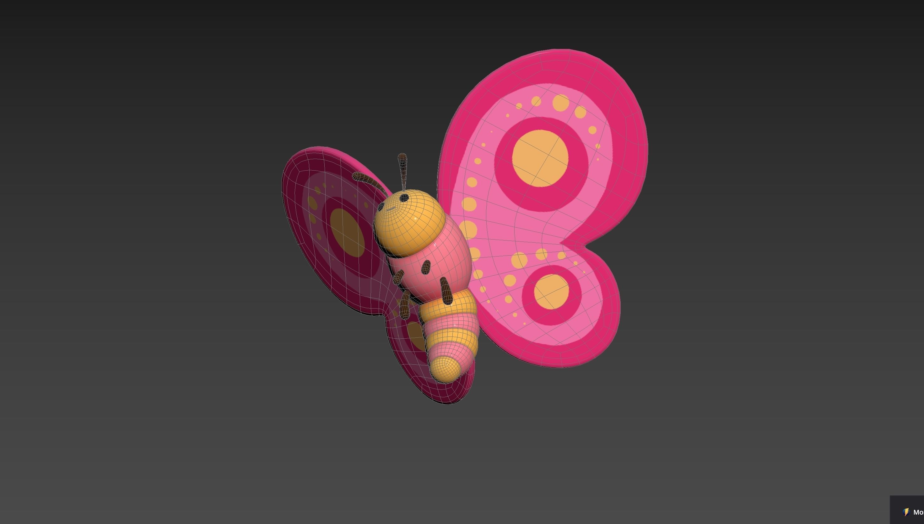 Character203 Butterfly 3D model_23