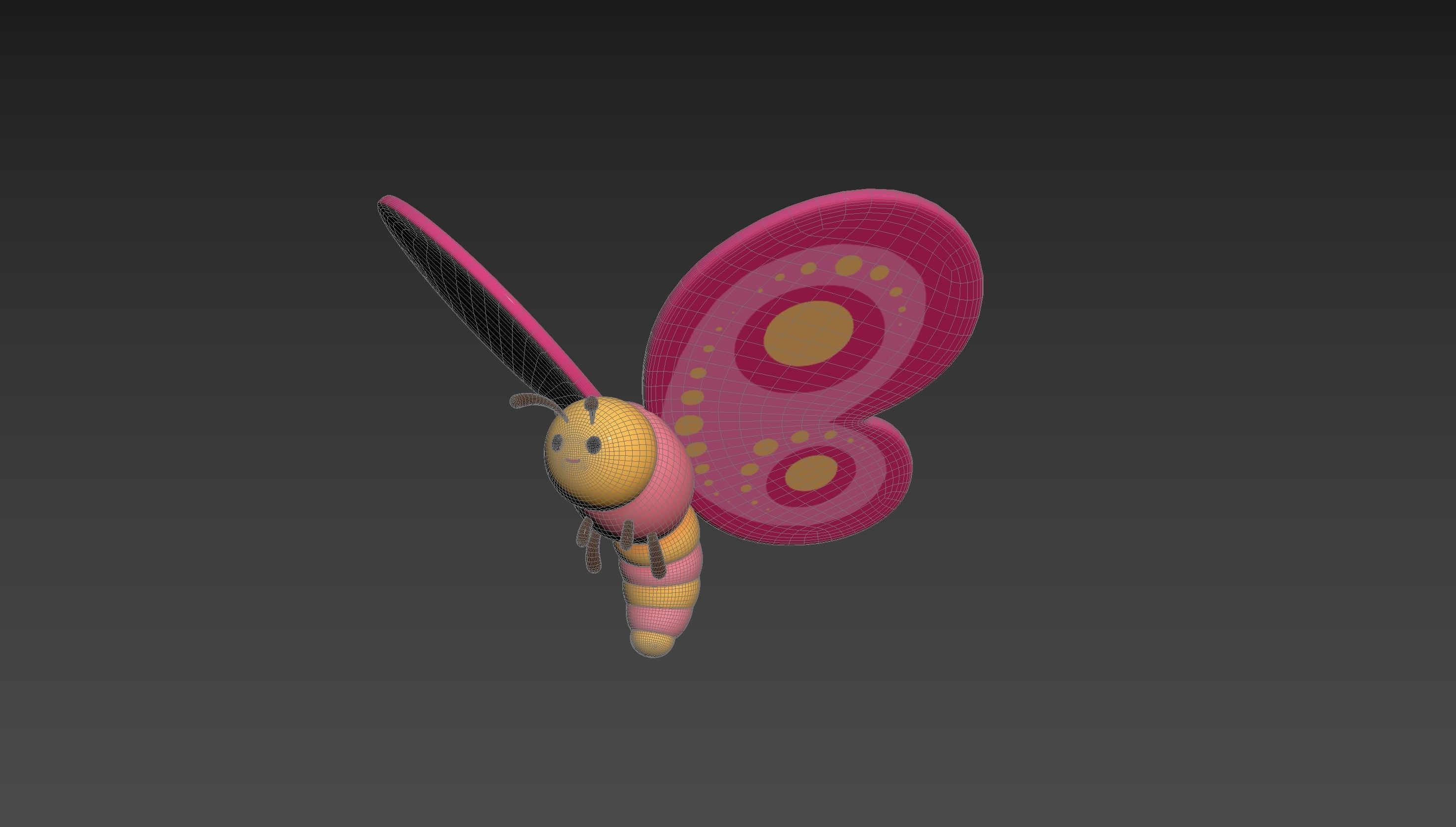 Character203 Butterfly 3D model_12