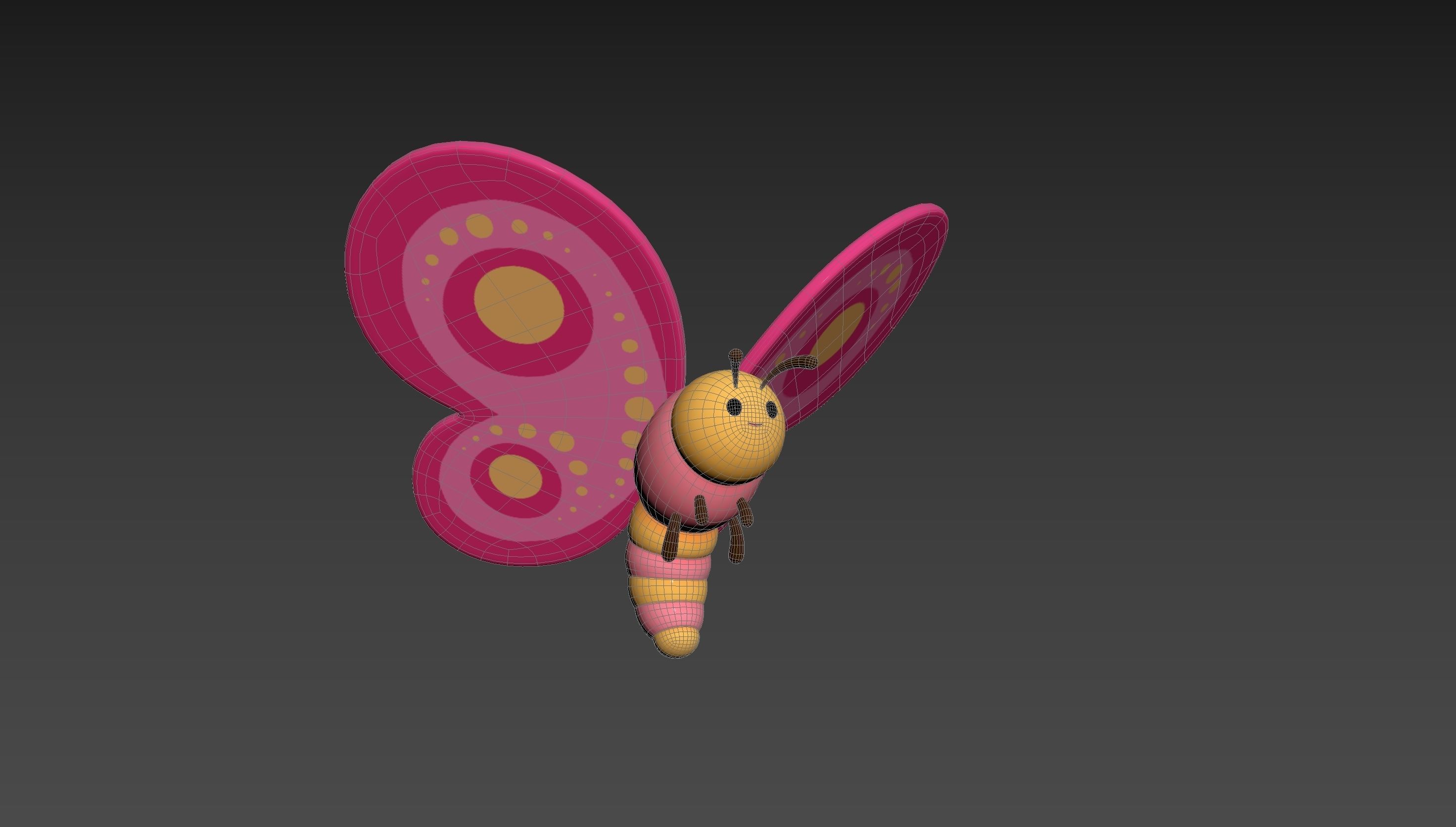 Character203 Butterfly 3D model_14