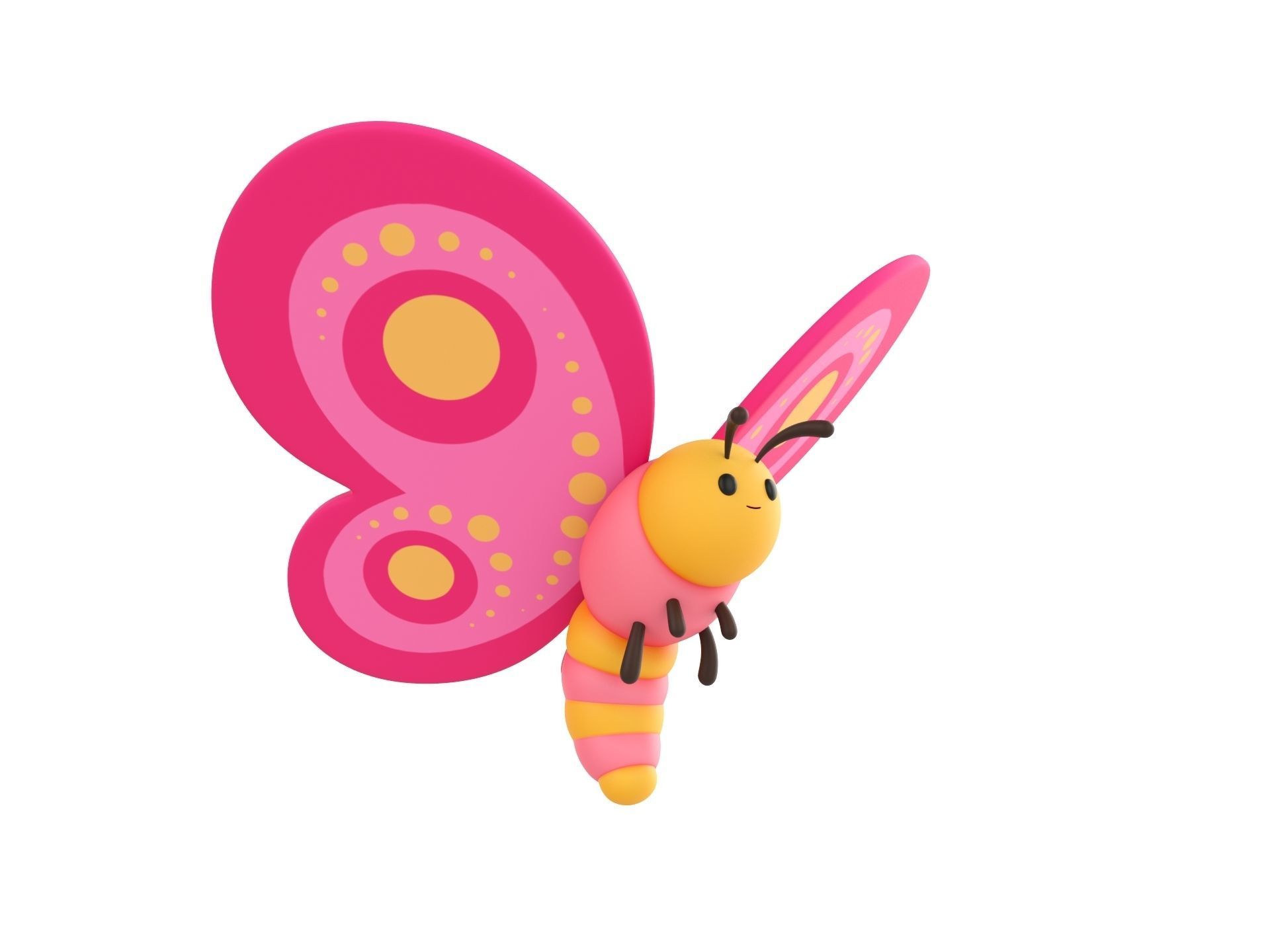 Character203 Butterfly 3D model_2