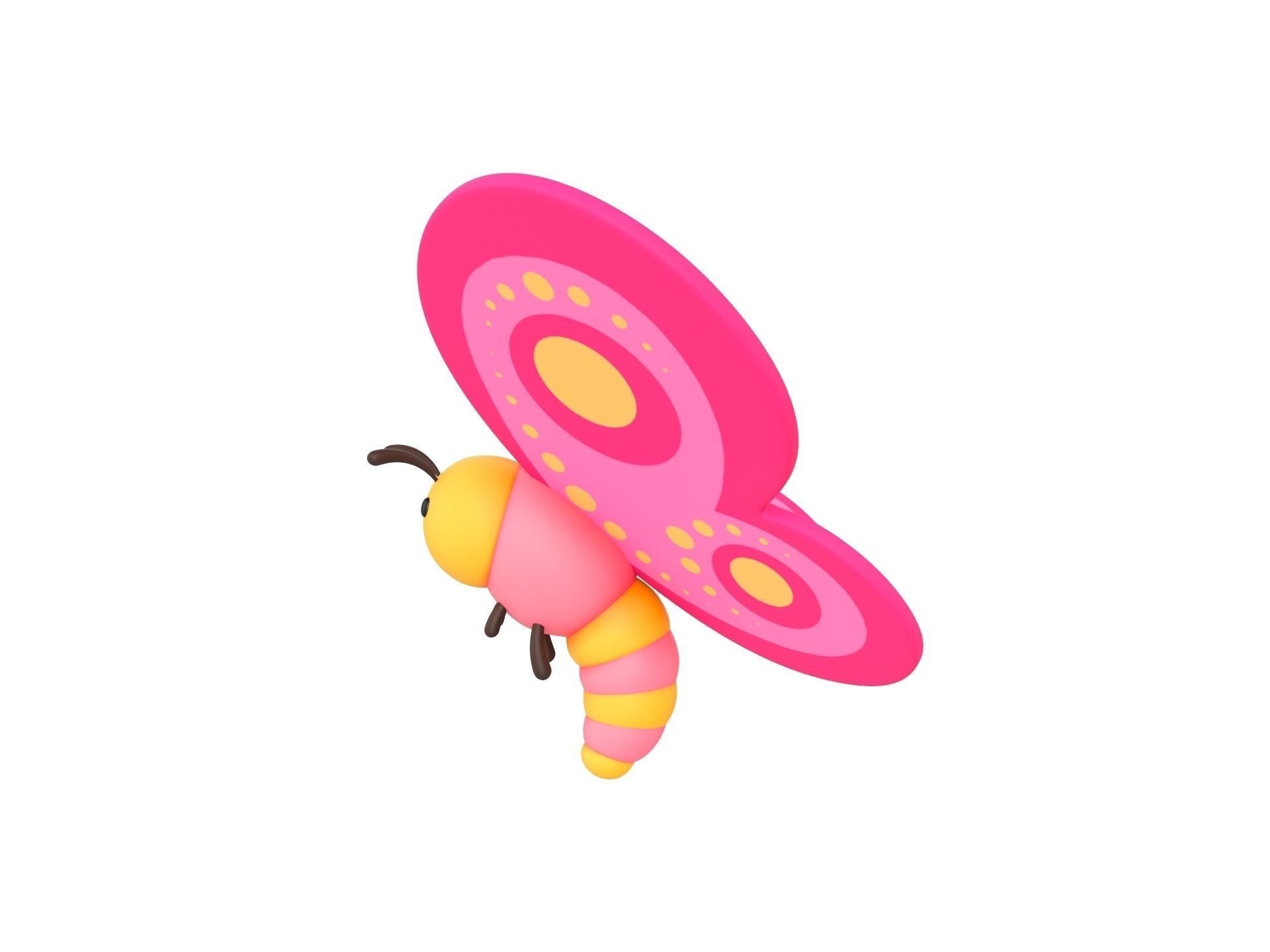 Character203 Butterfly 3D model_7