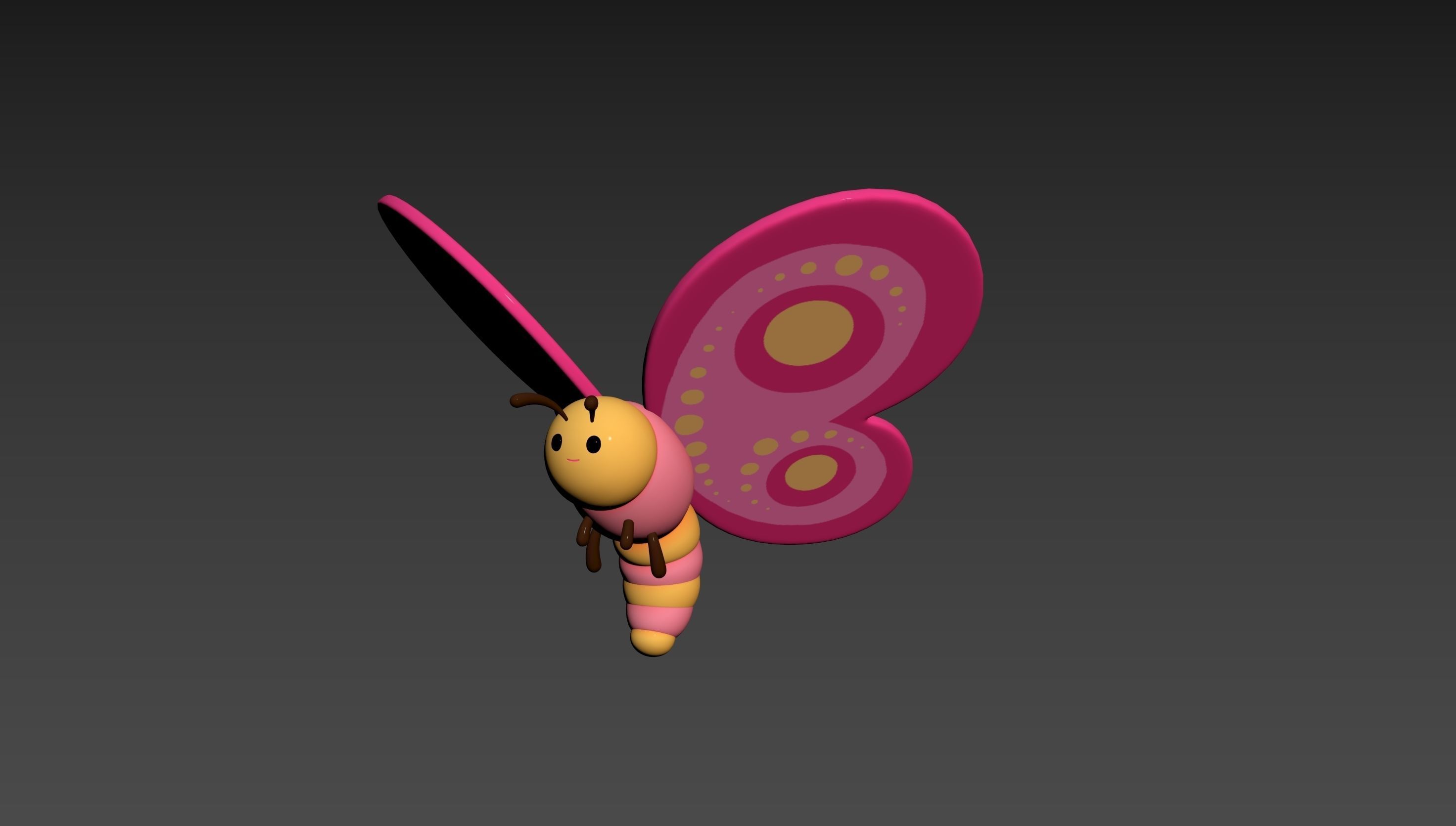 Character203 Butterfly 3D model_10