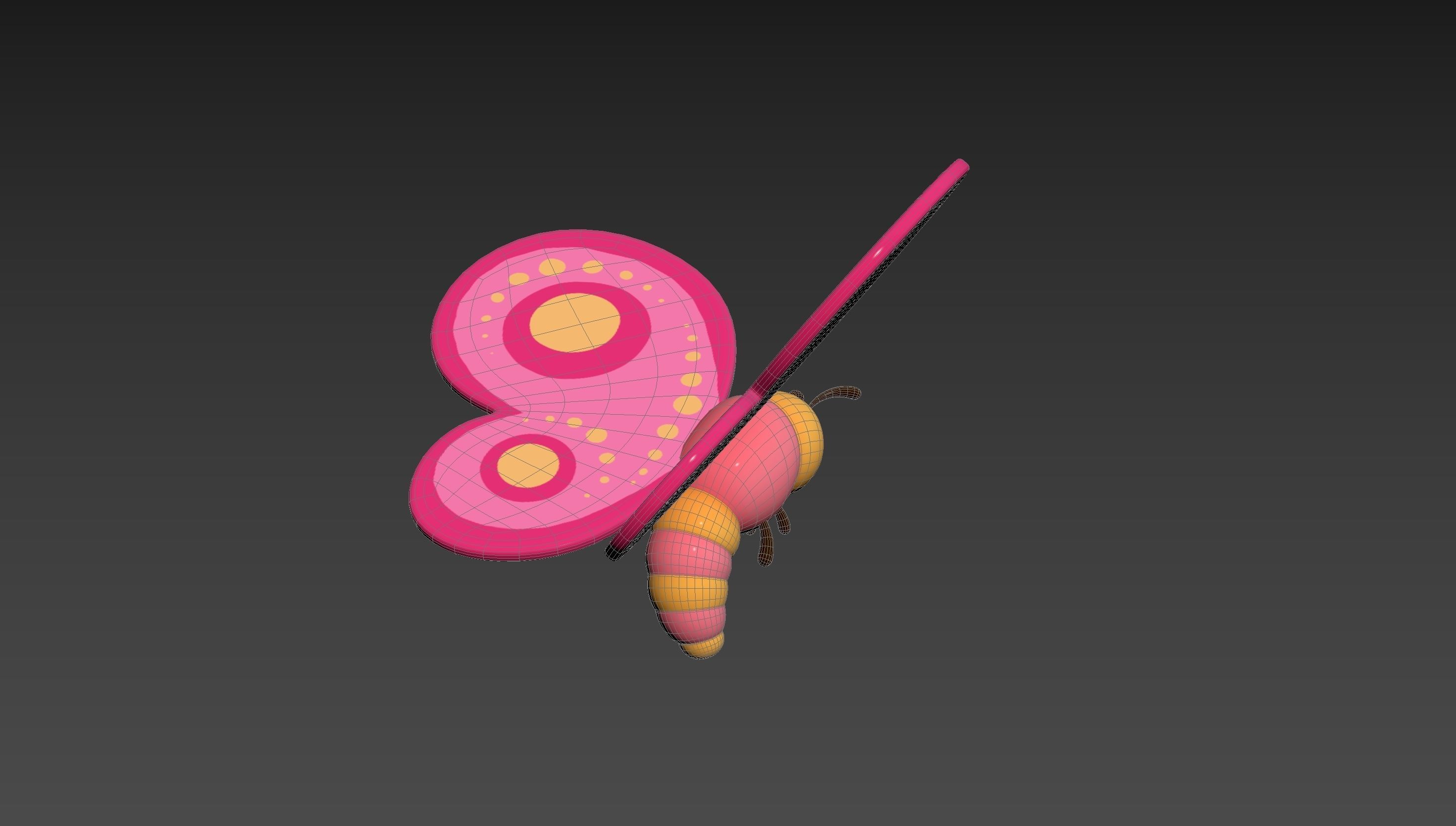 Character203 Butterfly 3D model_17