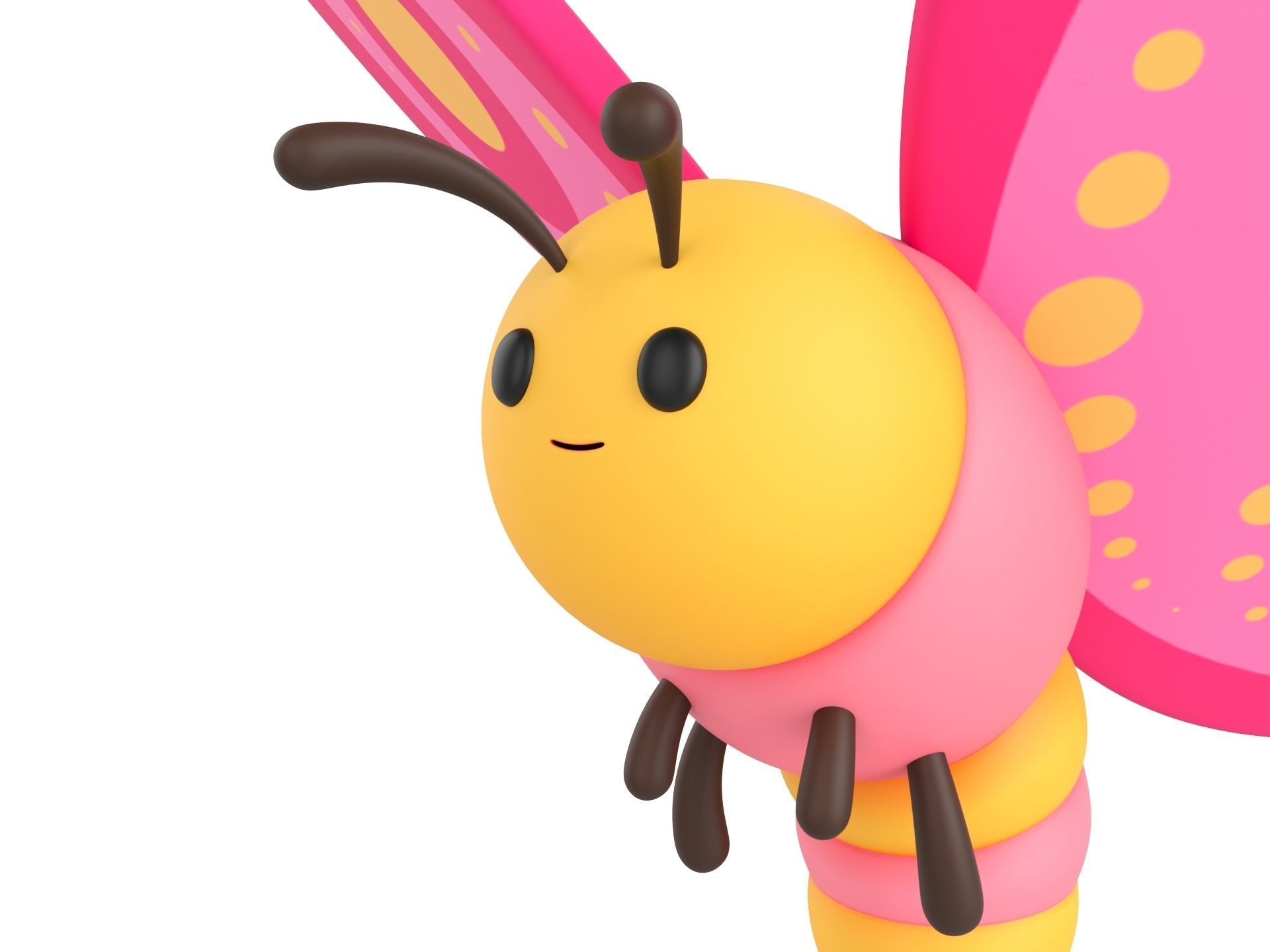 Character203 Butterfly 3D model_8
