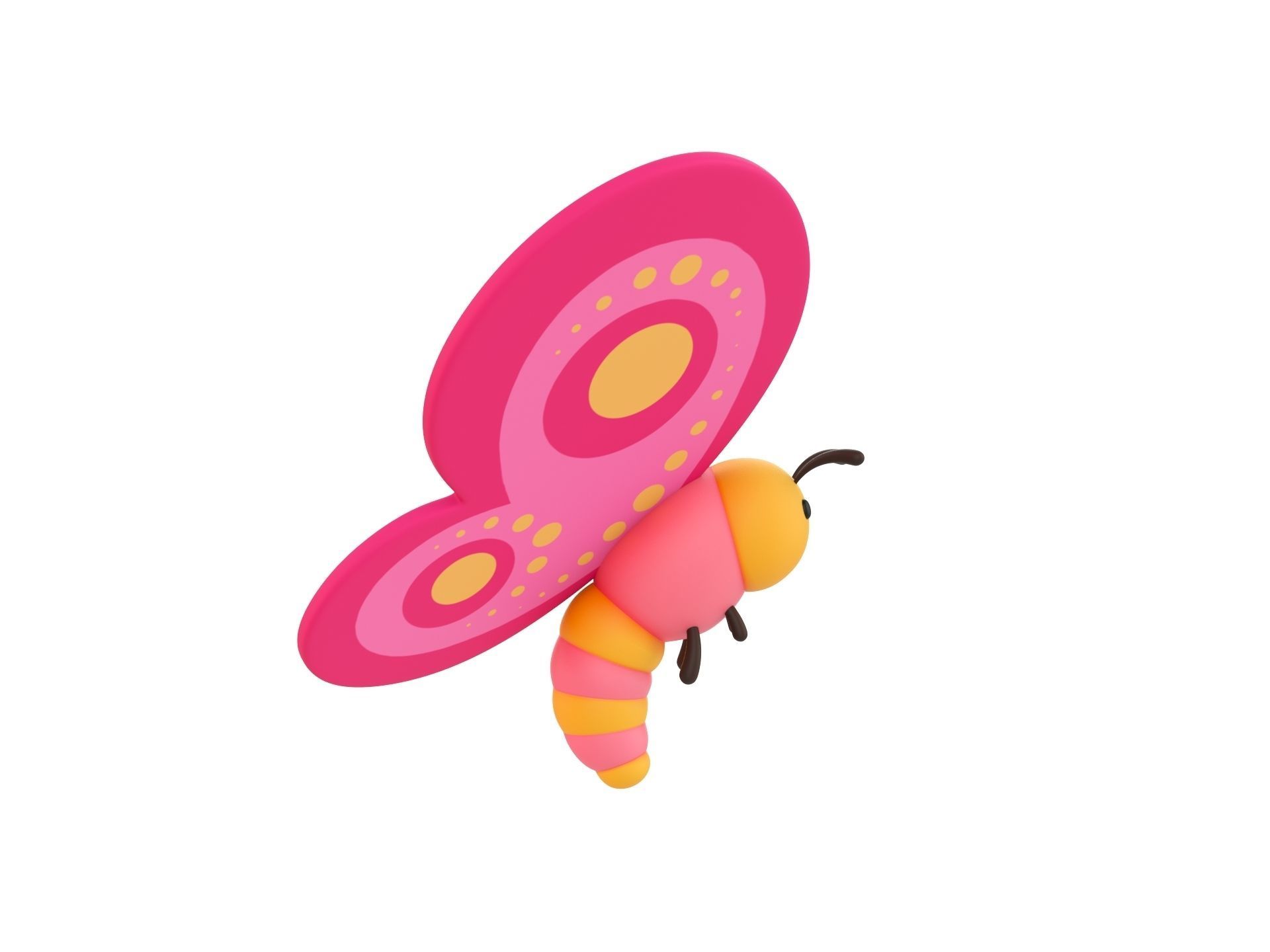 Character203 Butterfly 3D model_3