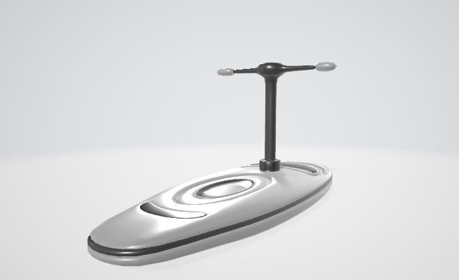 Motorcycle of future Low-poly 3D model_2