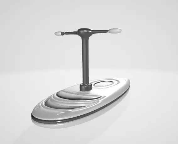 Motorcycle of future Low-poly 3D model_0