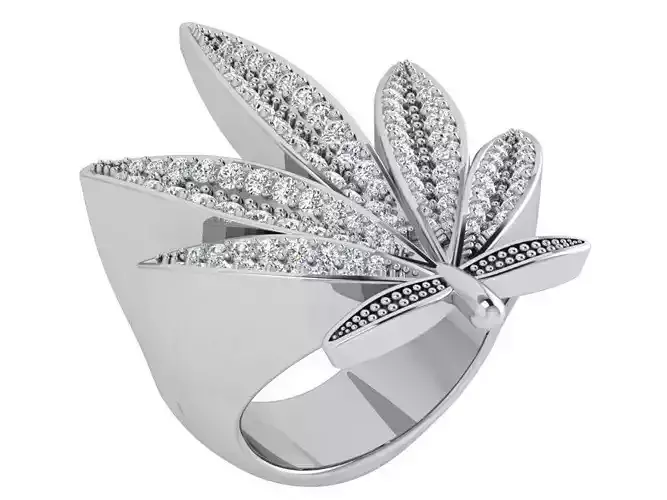 Leaf ring 3599 3D print model 