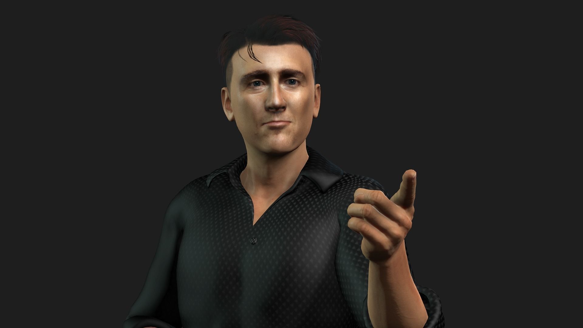 Edward Norton 3D Rigged model ready for animation 3D model_4