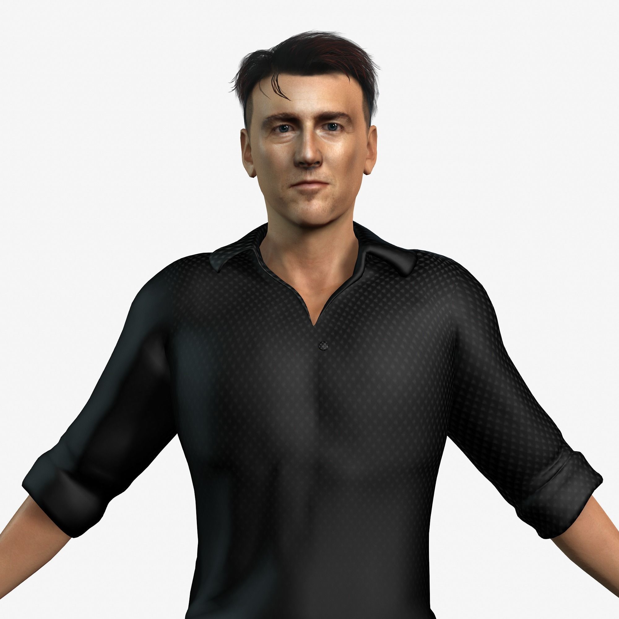 Edward Norton 3D Rigged model ready for animation 3D model_5