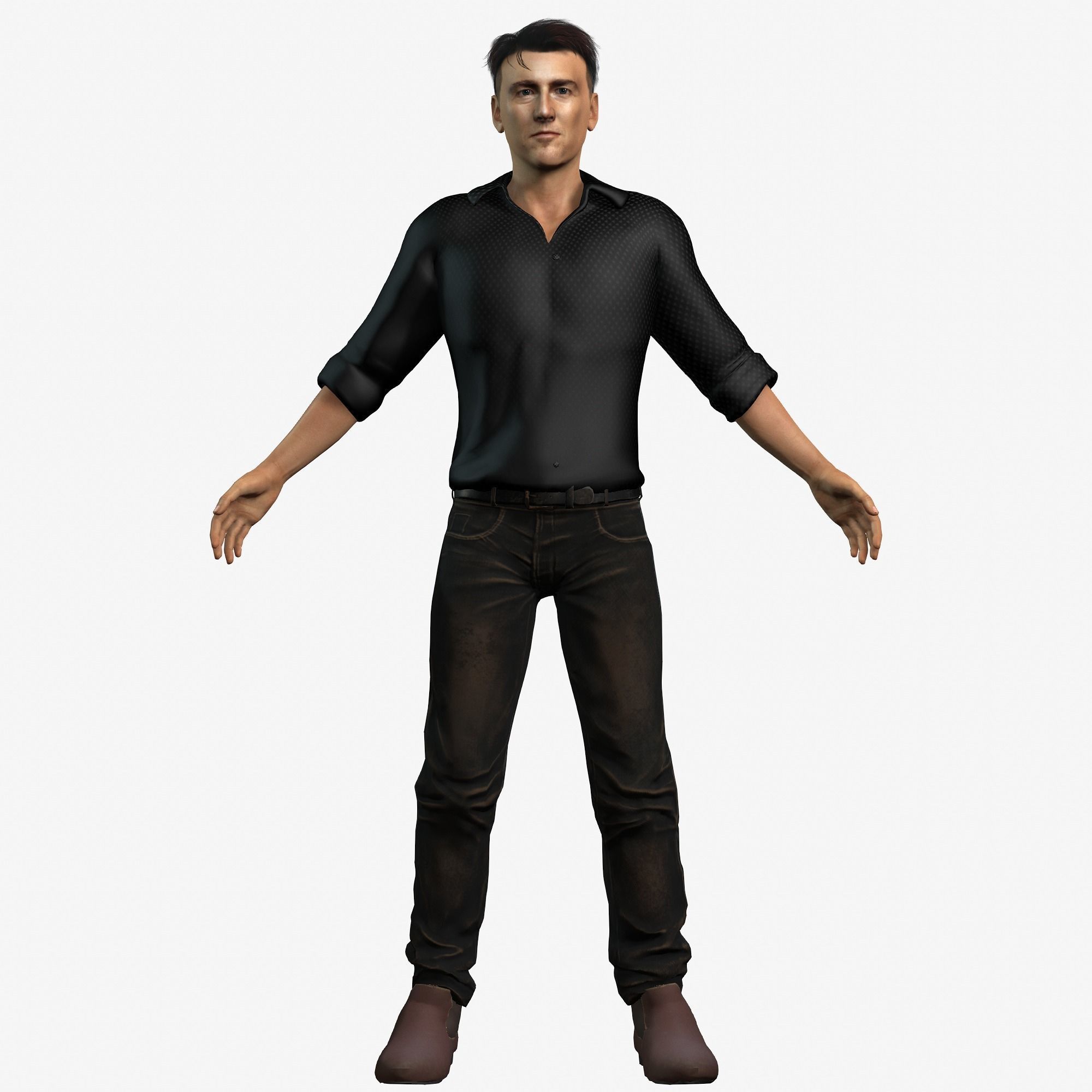 Edward Norton 3D Rigged model ready for animation 3D model_2