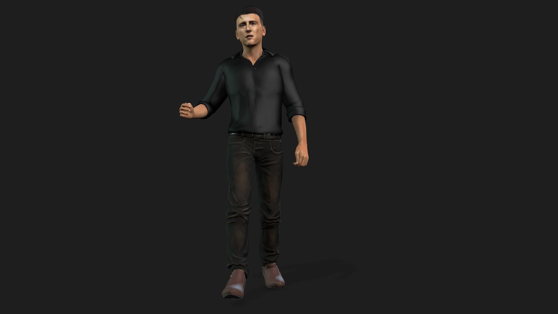 Edward Norton 3D Rigged model ready for animation 3D model_3
