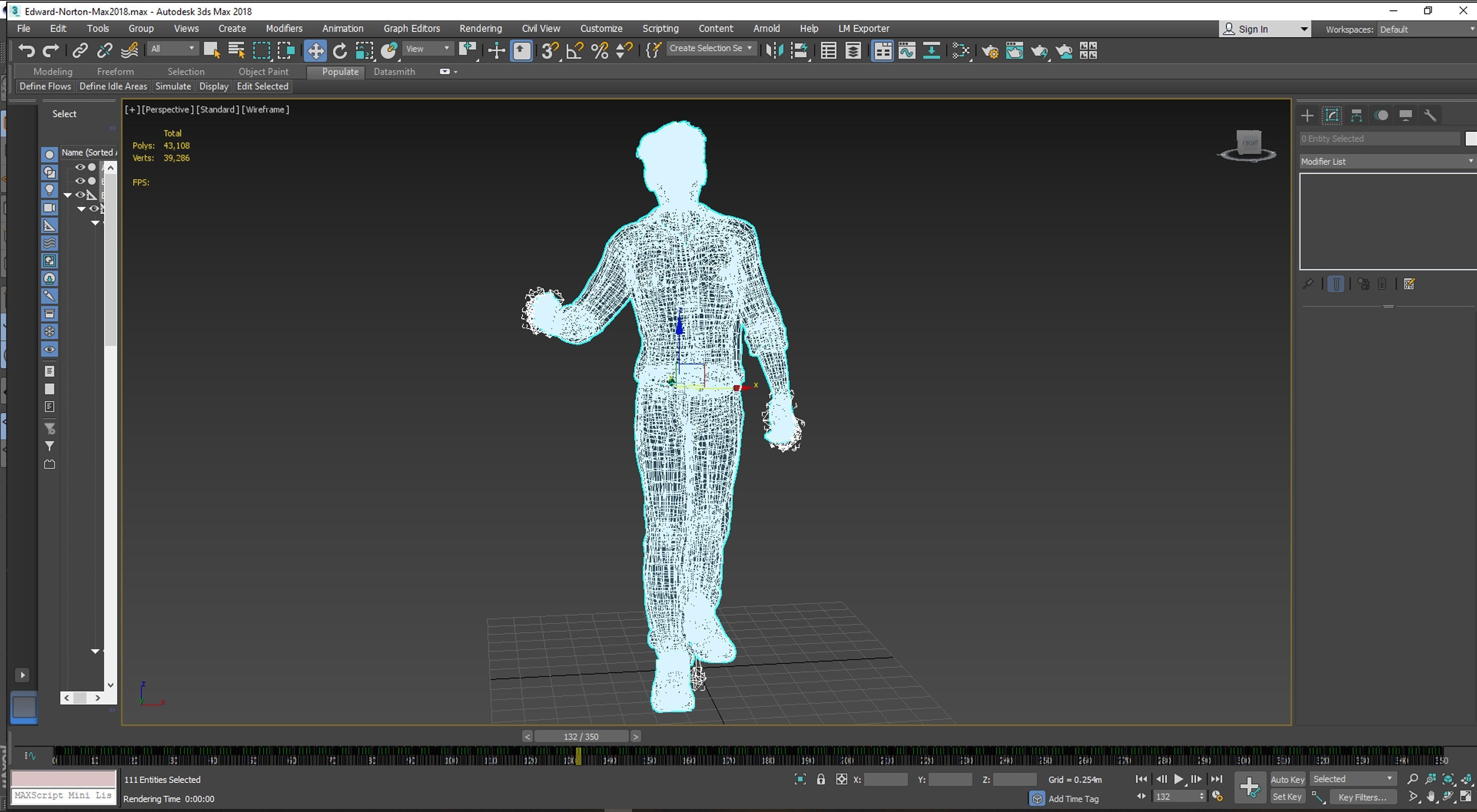 Edward Norton 3D Rigged model ready for animation 3D model_19