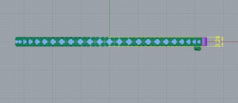 Bracelet Model 2822 3D print model_8