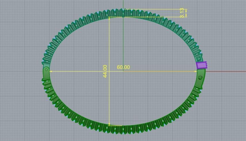 Bracelet Model 2822 3D print model_7